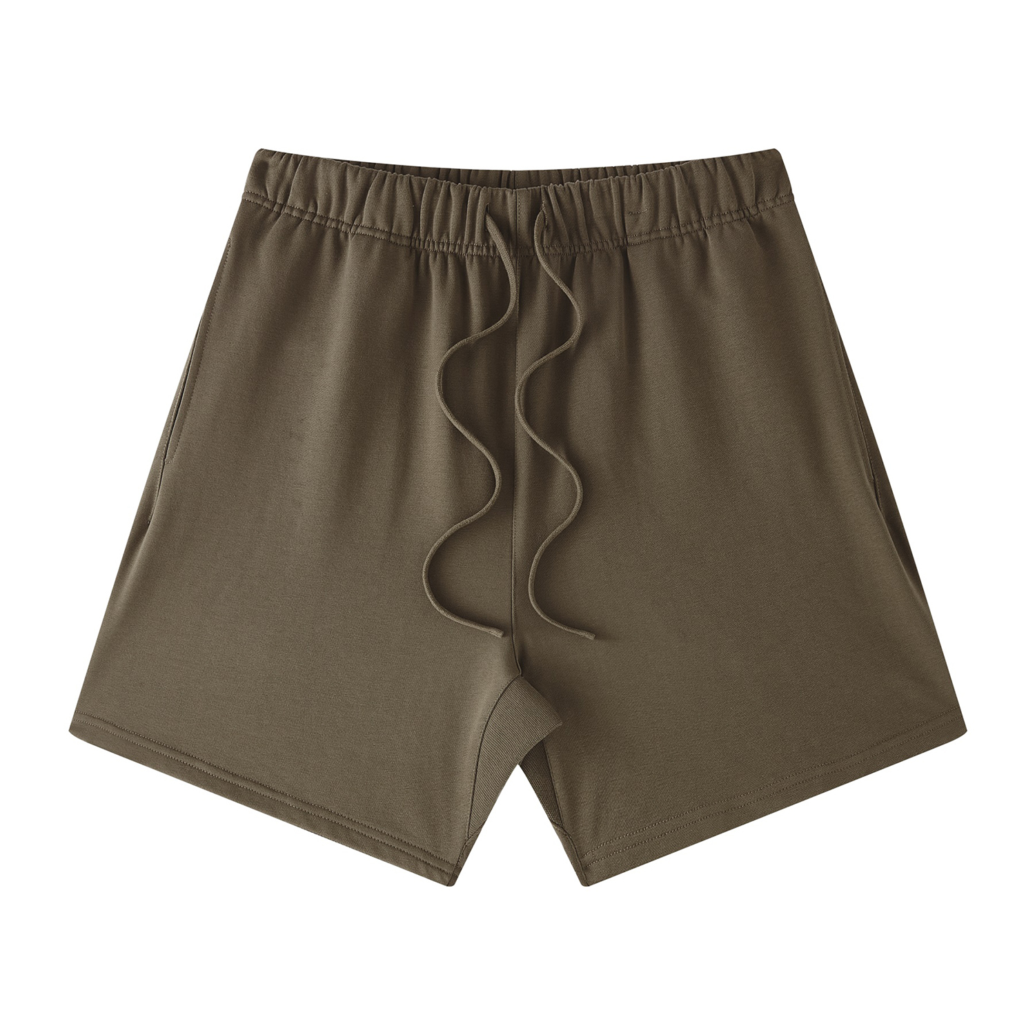 Streetwear Unisex Basic Earth Tone Loose Fit FOG 100% Cotton Shorts - Print On Demand | HugePOD-17