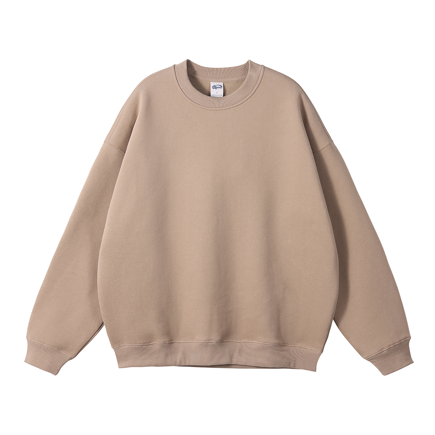 Streetwear Solid Color Fleece Pullover - Print On Demand-19