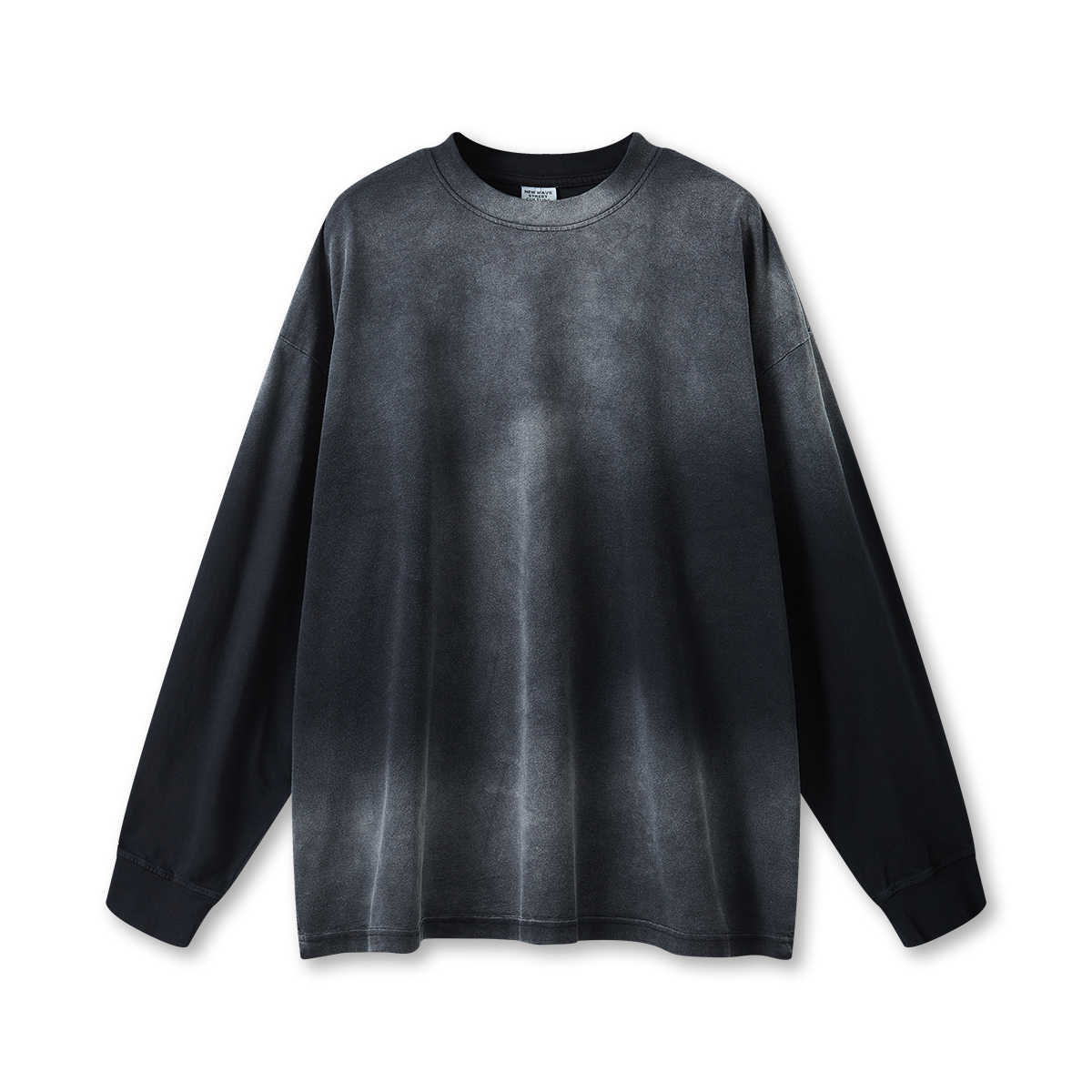 Streetwear Unisex Gradient Washed Effect Long Sleeve Tee - Print On Demand | HugePOD-8