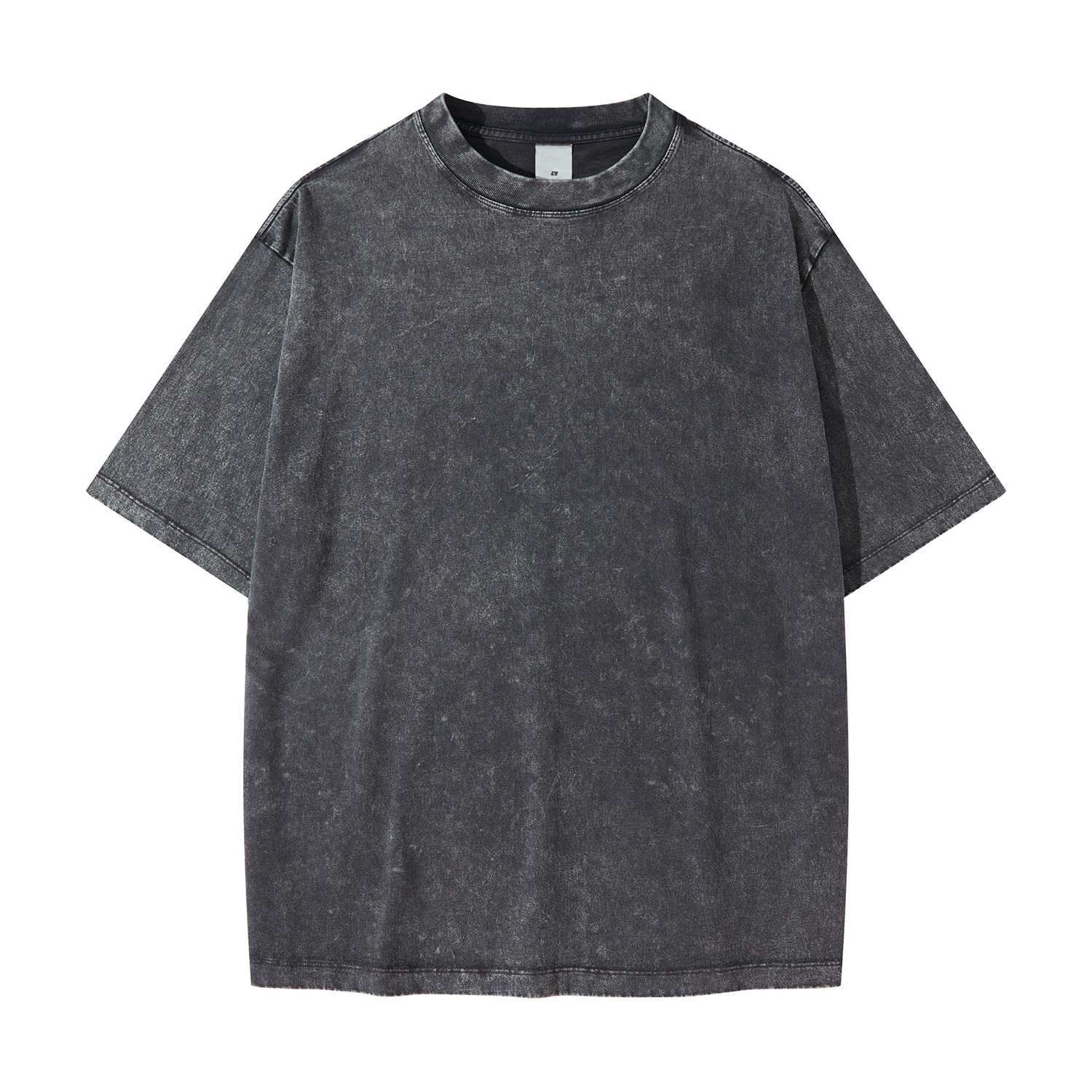 Streetwear American Vintage Waxed Dyed Washed Heavyweight 100% Cotton T-Shirt | HugePOD-16