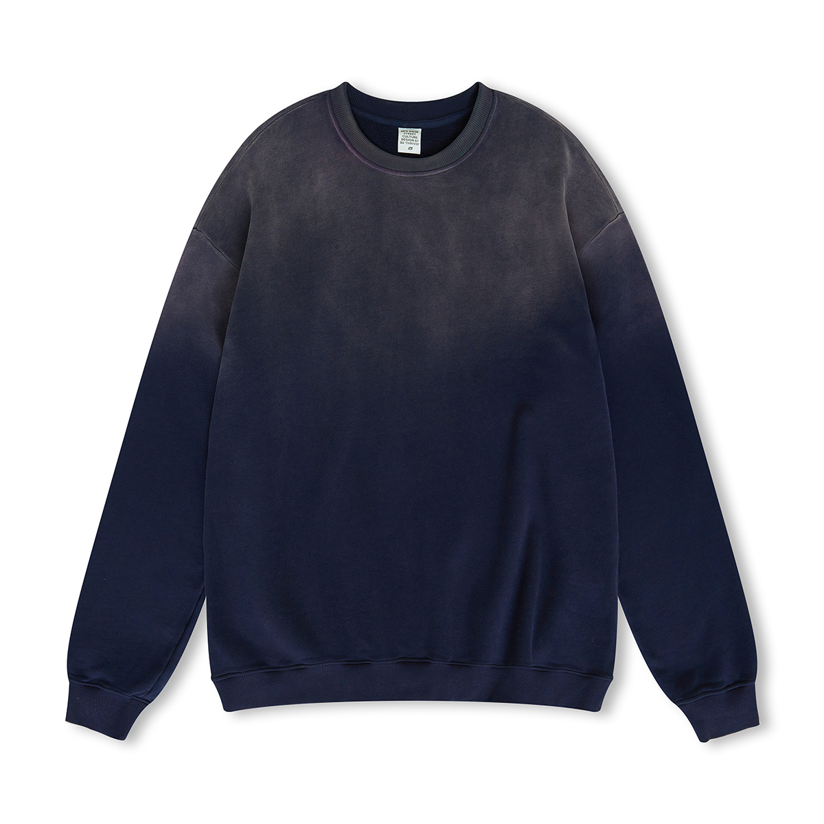 Custom Streetwear Unisex Ombre Washed Effect Sweatshirt - Print On Demand | HugePOD-7