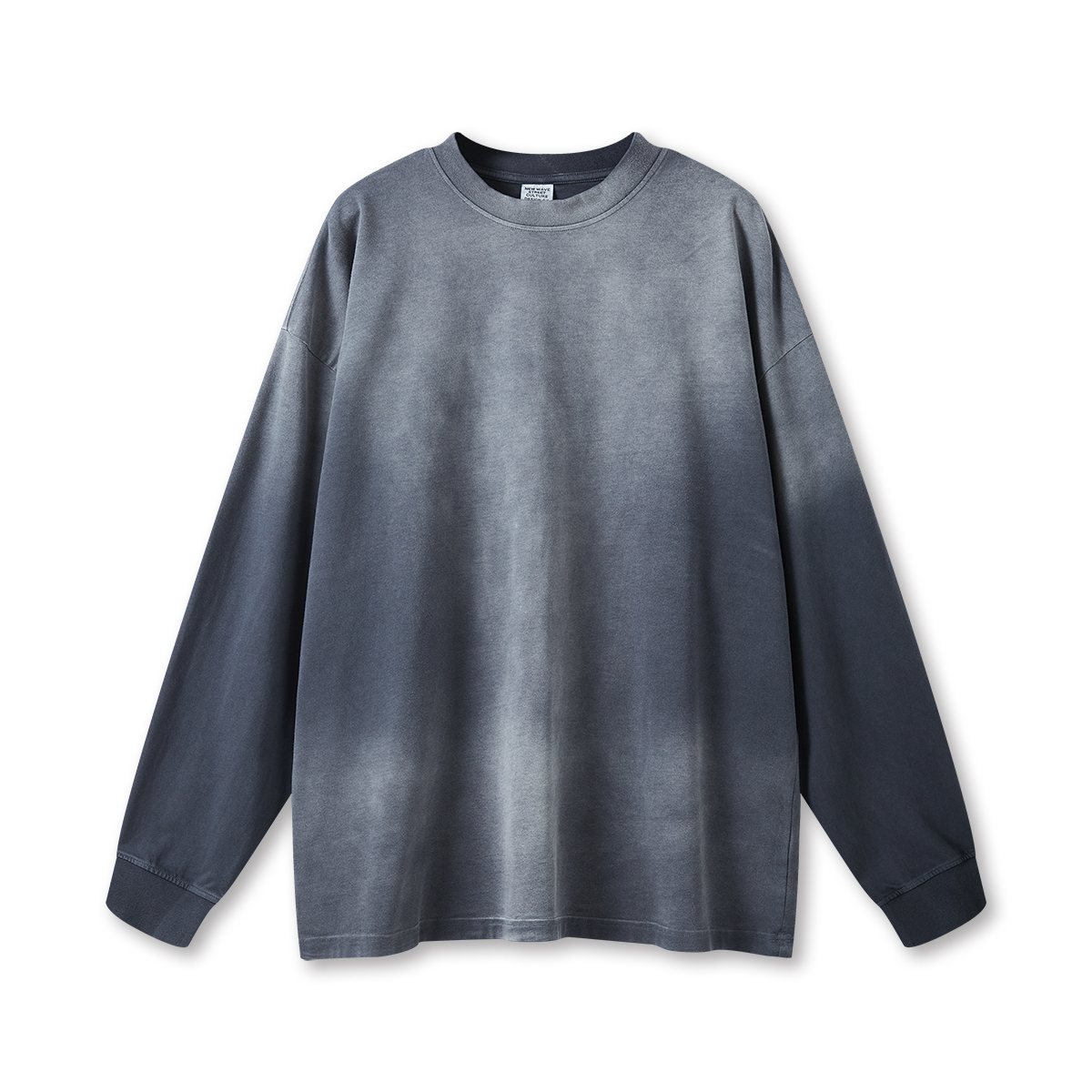 Streetwear Unisex Gradient Washed Effect Long Sleeve Tee - Print On Demand | HugePOD-7