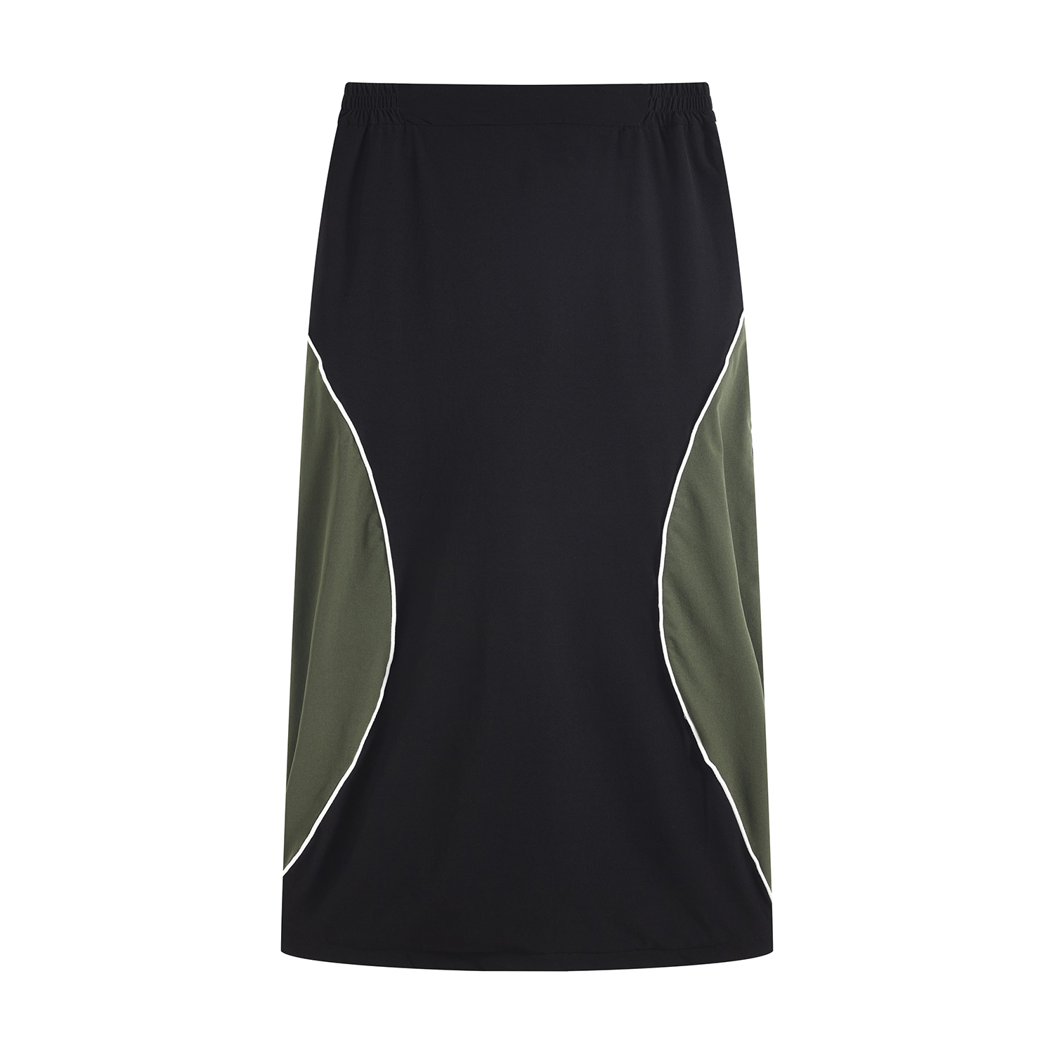 Streetwear Women's Colorblock Maxi Black Dress - Print On Demand | HugePOD-3