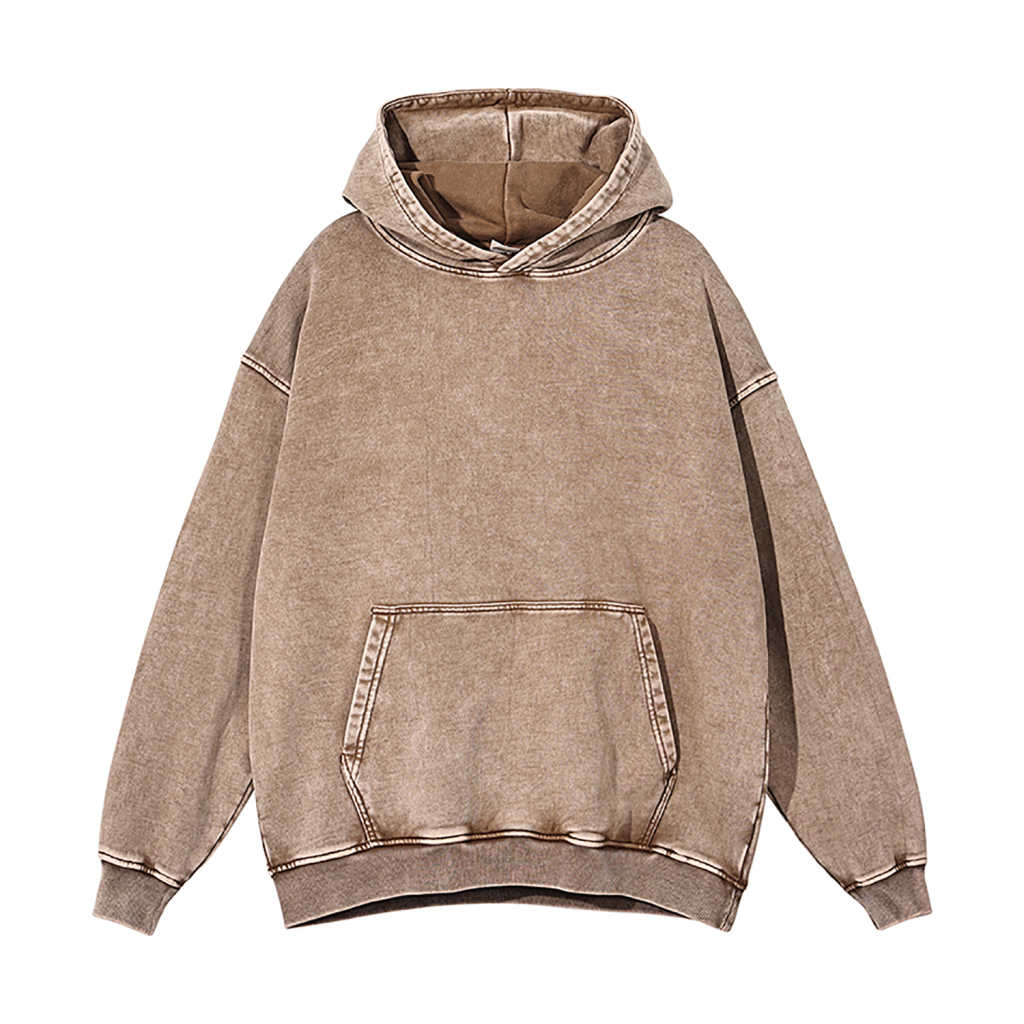 Oversized Snow Wash Hoodie - Print On Demand | HugePOD-15