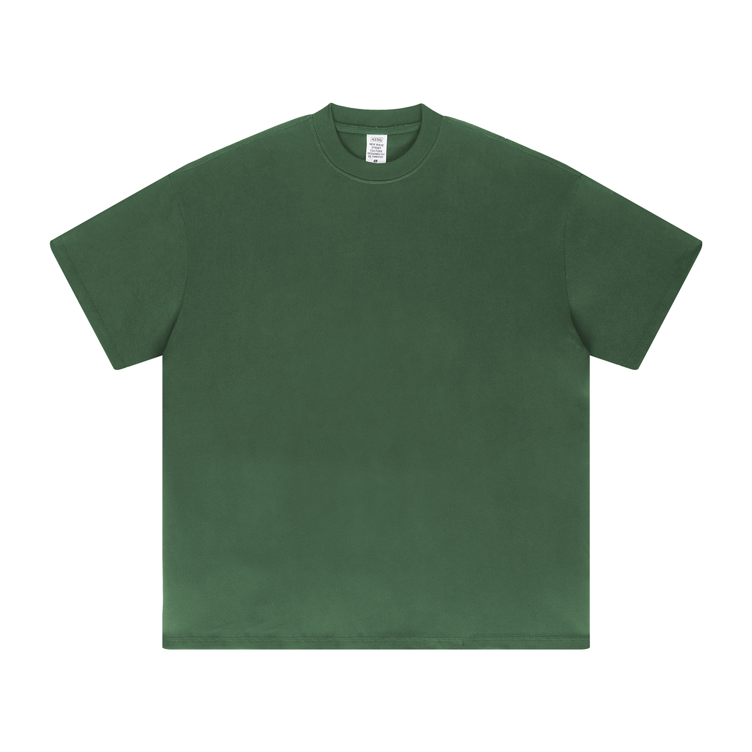 Streetwear Unisex 425g Heavyweight Solid Color Drop-shoulder Loose T Shirt | HugePOD-30