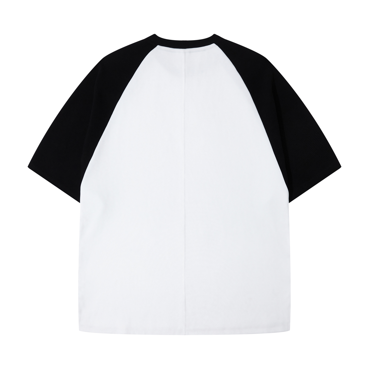 Streetwear 365G Heavyweight Color Block Loose-Fit Waffle Stitch Fabric T-Shirt - Print On Demand | HugePOD-4