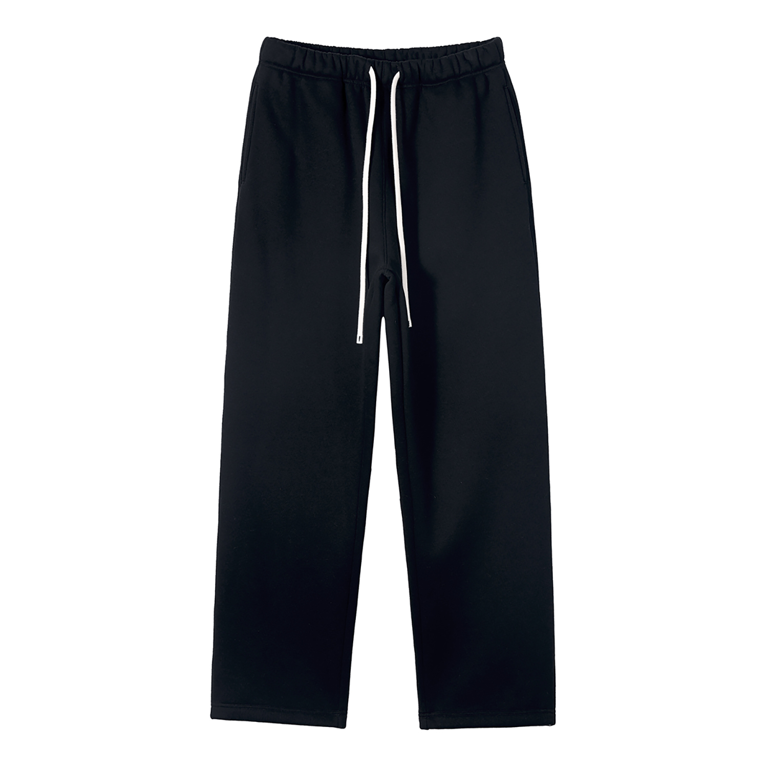 Streetwear Unisex Solid Color Fleece Straight Leg Pants - Print On Demand | HugePOD-32