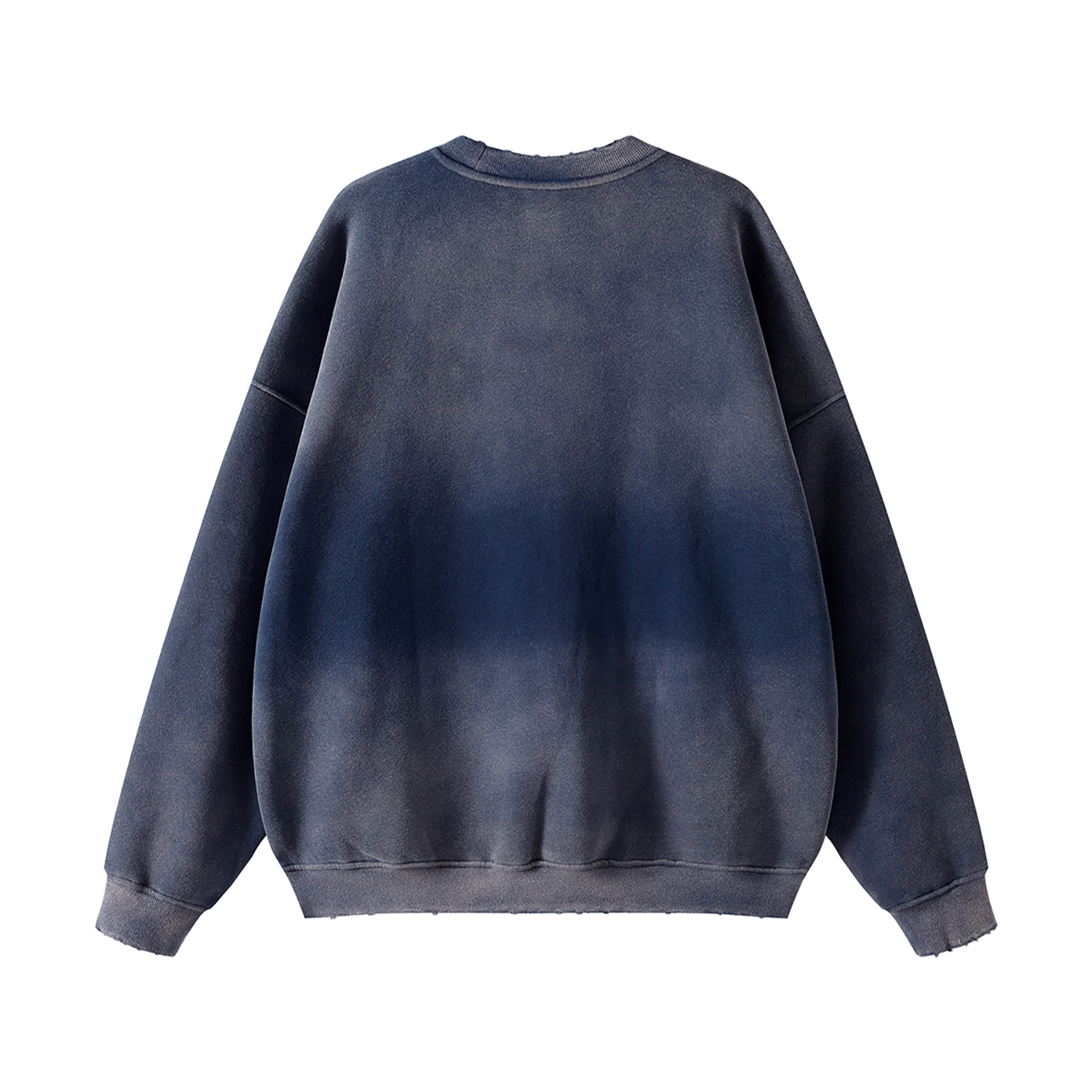 Streetwear Gradient Washed Effect Pullover - Print On Demand-14