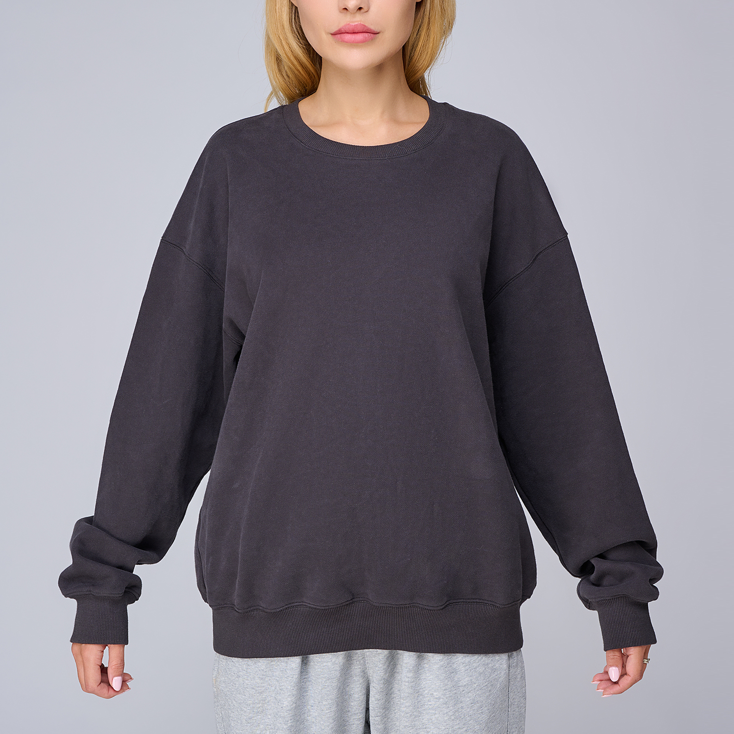 Streetwear Unisex Heavyweight Drop Shoulder Oversized Sweatshirt - Print On Demand | HugePOD-7