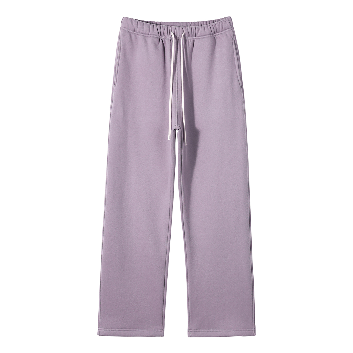 Streetwear Unisex Solid Color Fleece Straight Leg Pants - Print On Demand | HugePOD-9