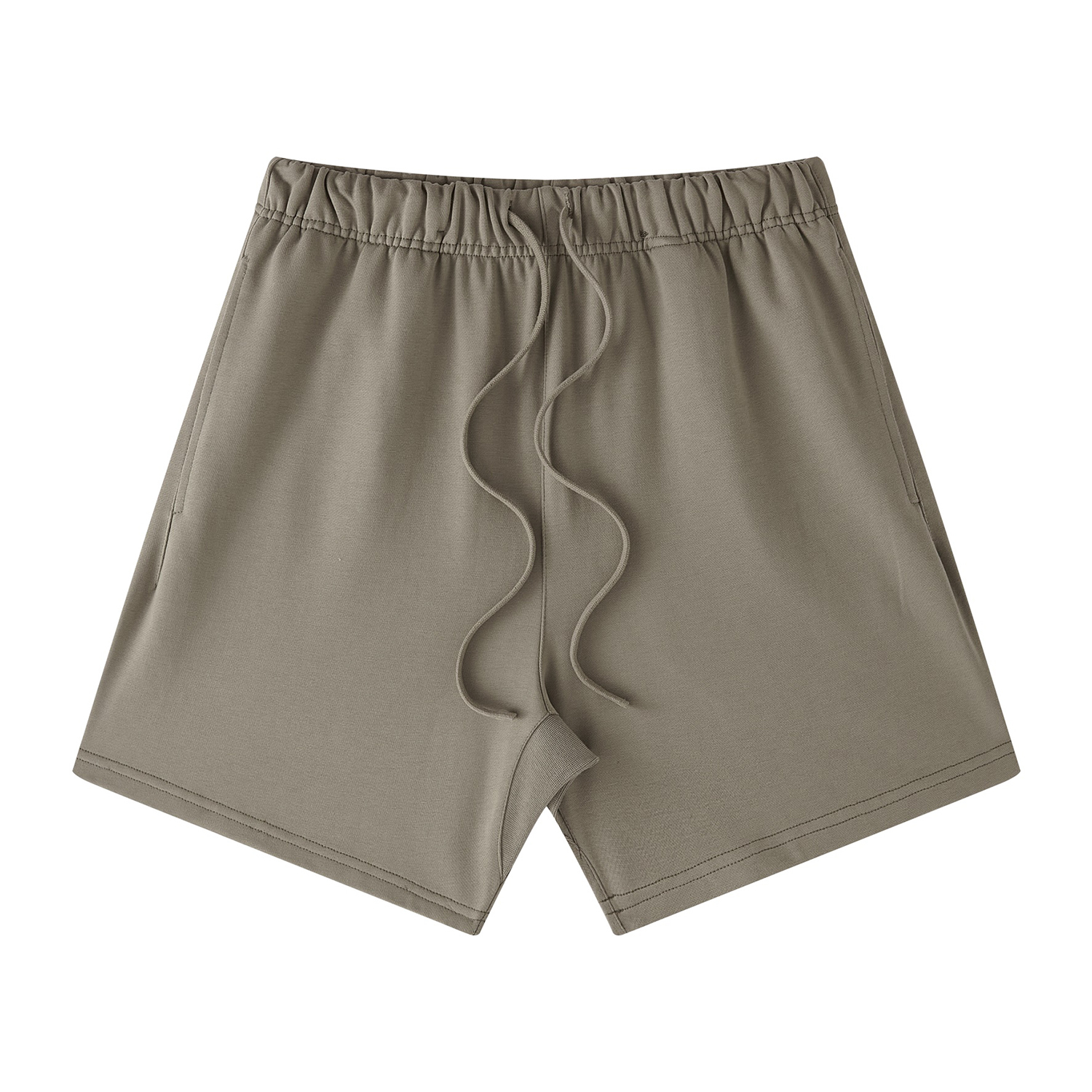 Streetwear Unisex Basic Earth Tone Loose Fit FOG 100% Cotton Shorts - Print On Demand | HugePOD-16