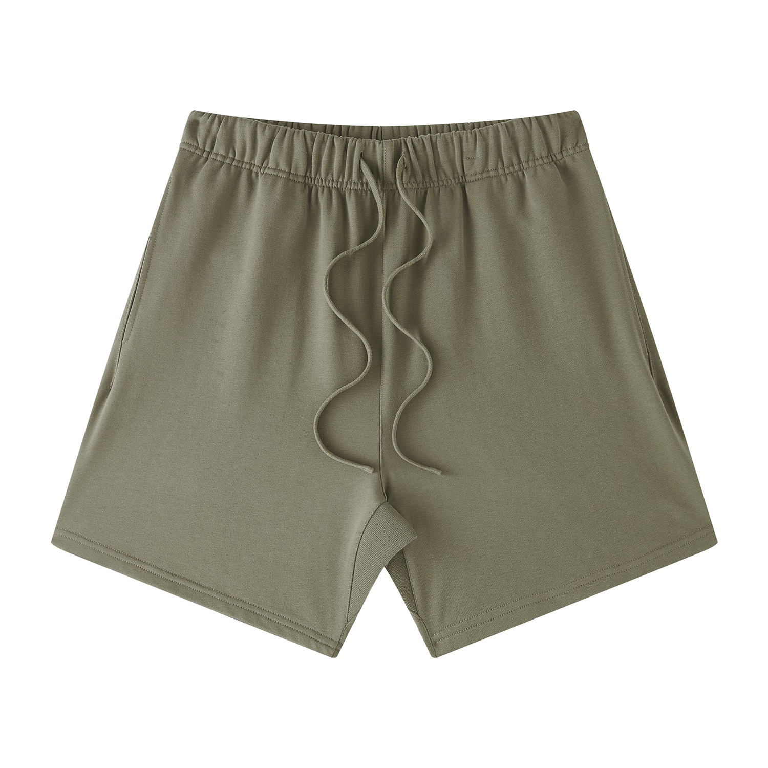 Streetwear Unisex Basic Earth Tone Loose Fit FOG 100% Cotton Shorts - Print On Demand | HugePOD-15