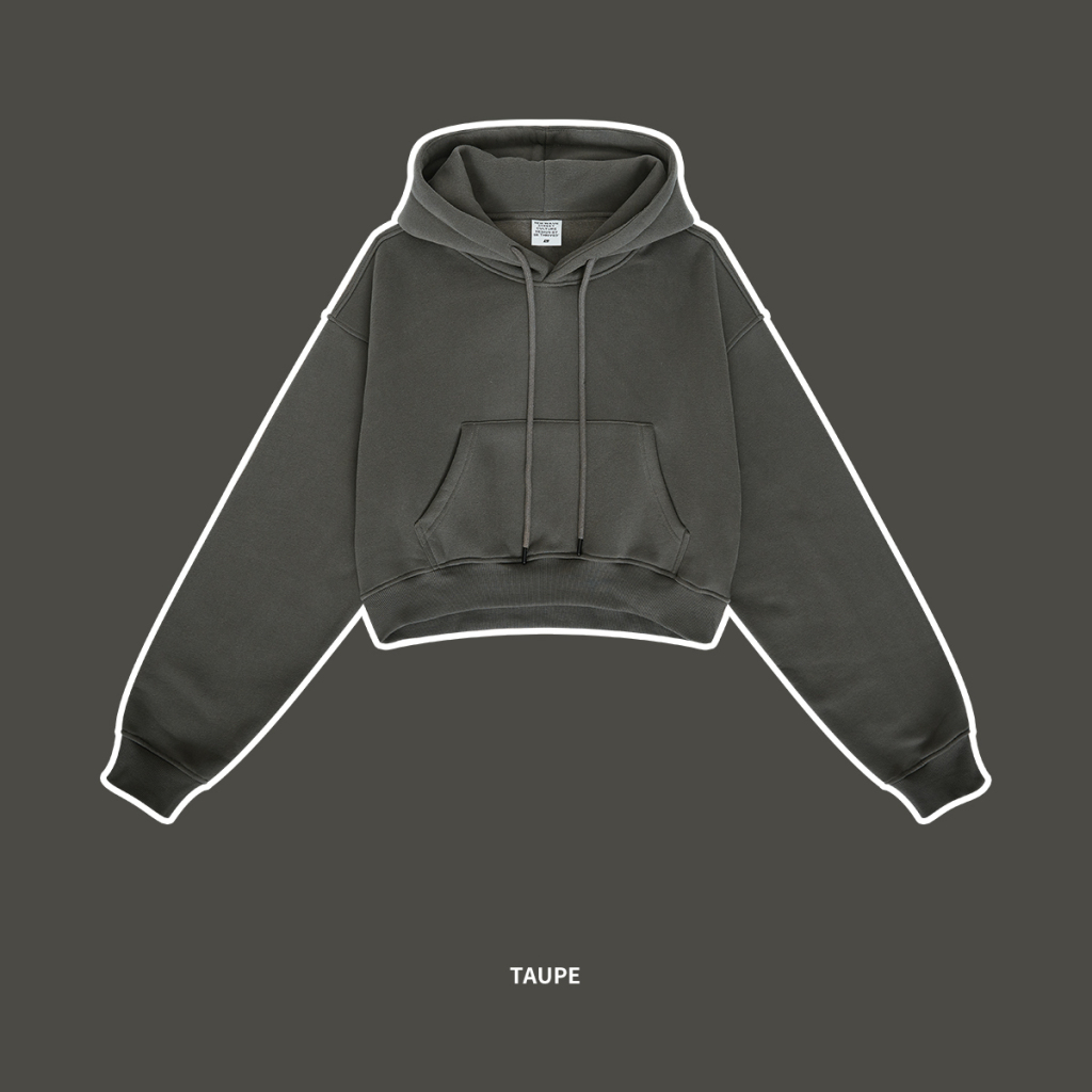 Streetwear Women's Fleece Crop Hoodie - Print On Demand | HugePOD-16