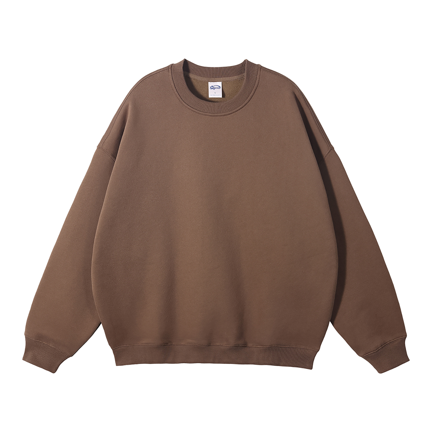 Streetwear Solid Color Fleece Pullover - Print On Demand-25