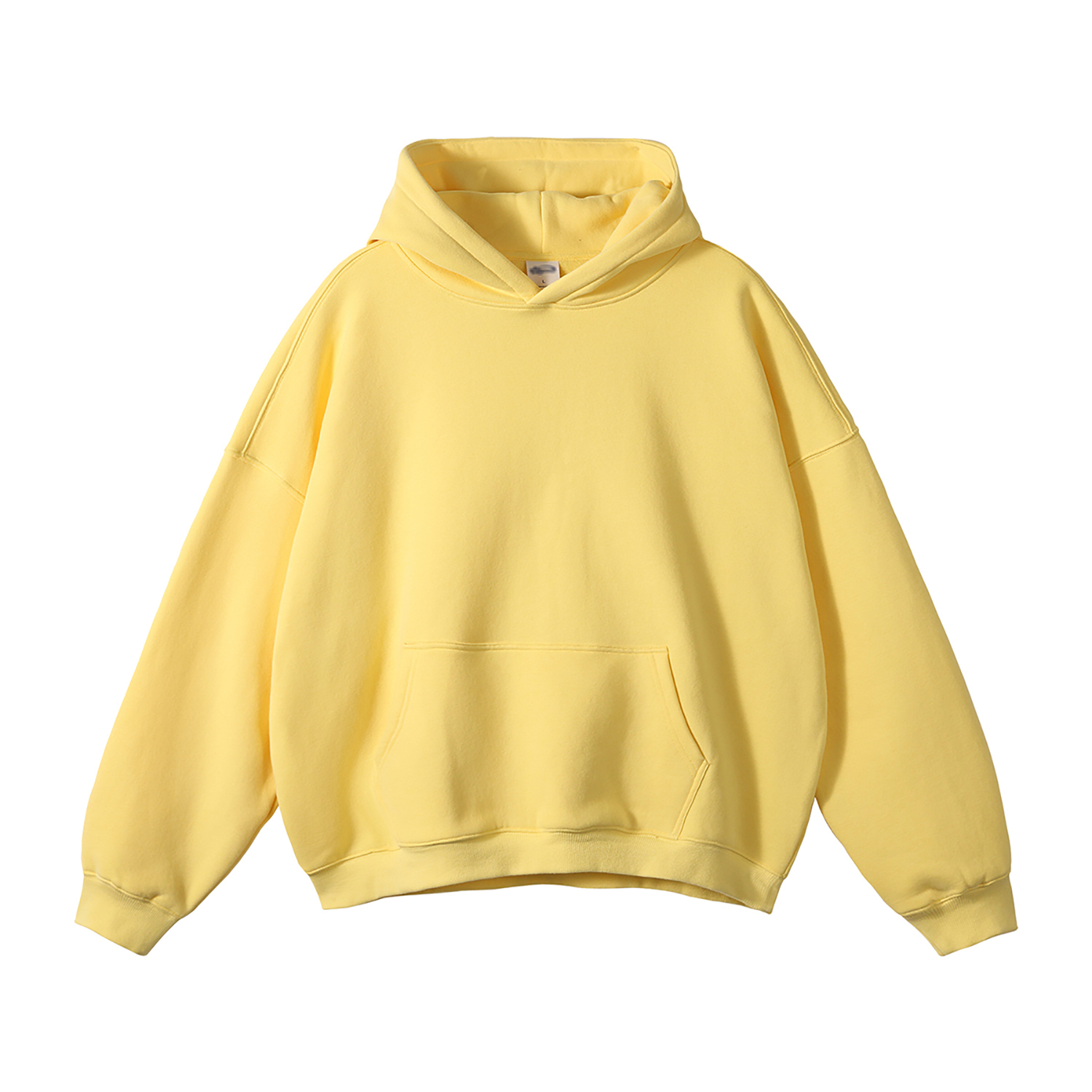 Streetwear Oversized Solid Color Fleece Hoodie | Dropshipping-24