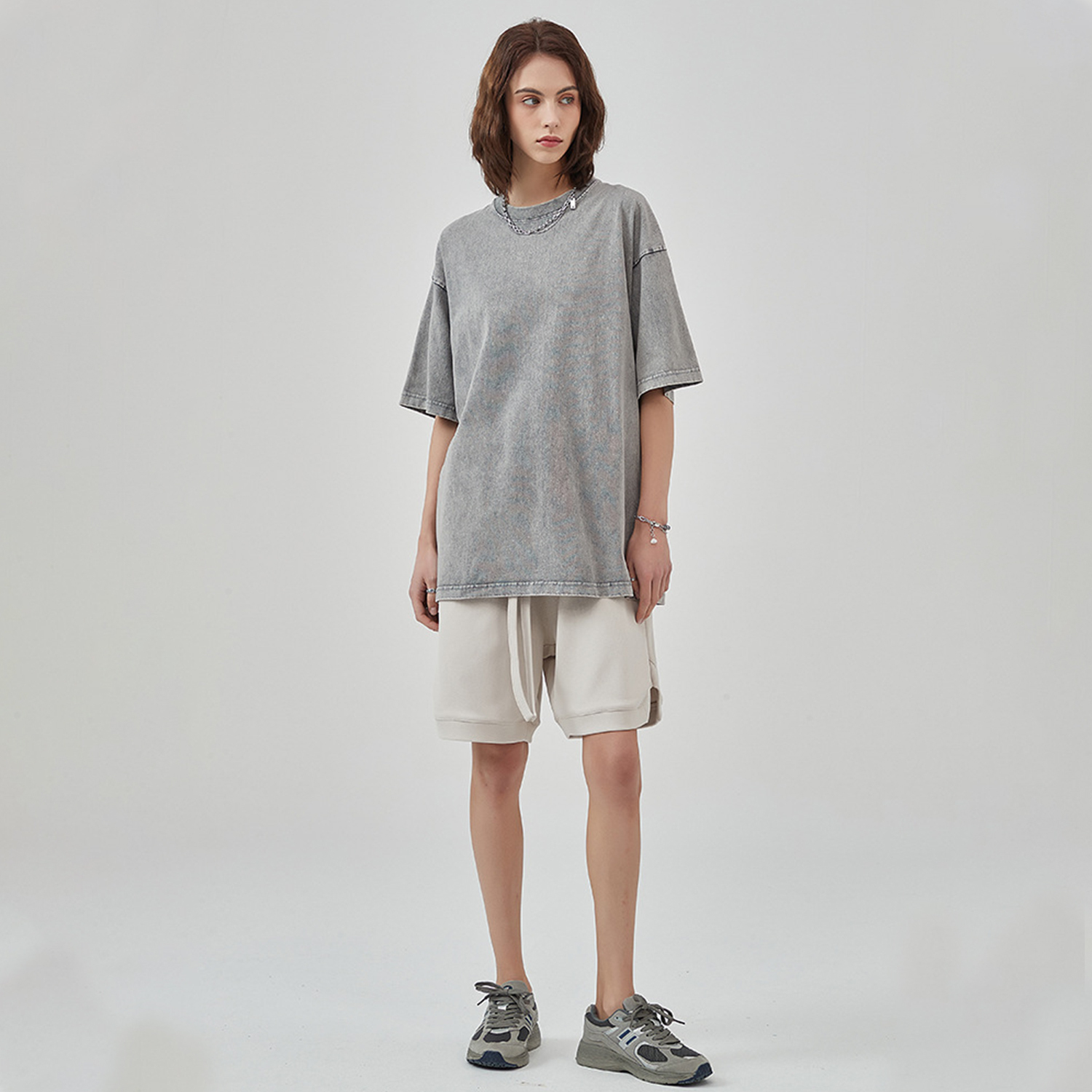 Streetwear Unisex Oversized Snow Wash T-Shirt - Print On Demand | HugePOD-11