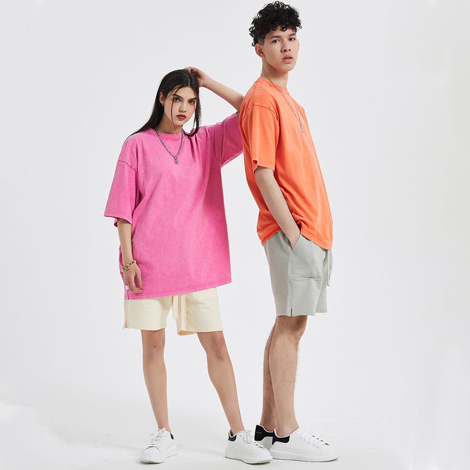 Streetwear Unisex Oversized Snow Wash T-Shirt - Print On Demand | HugePOD-4