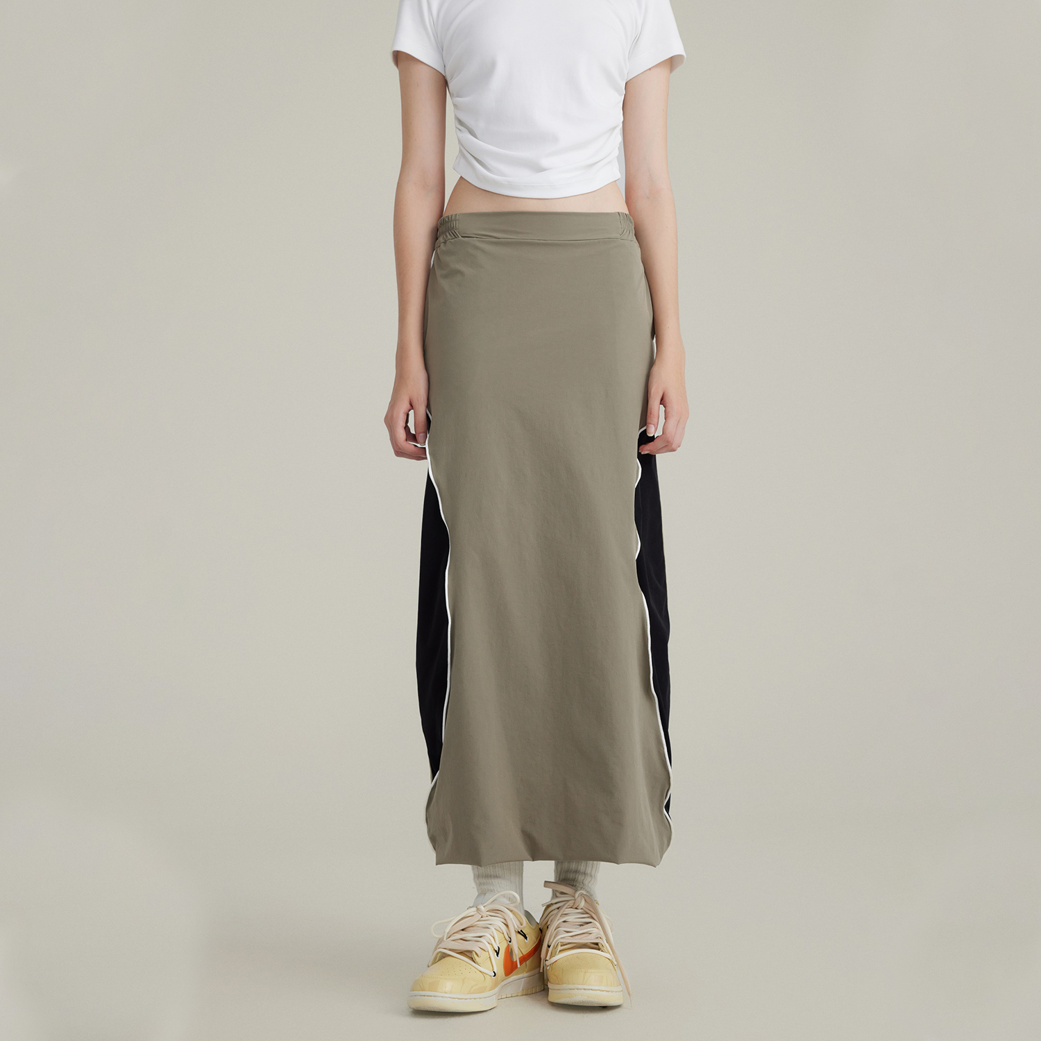 Streetwear Women's Colorblock Maxi Dress - Print On Demand-4