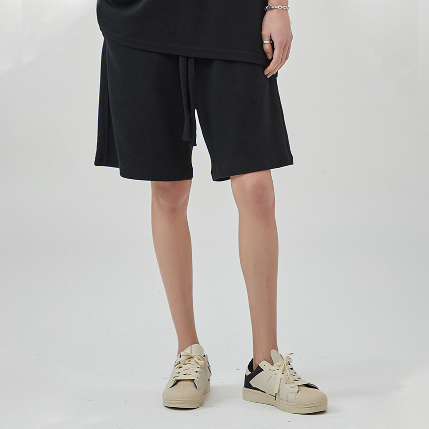 Streetwear 330G Heavyweight Loose-Fit Diamond Waffle Stitch Fabric Shorts - Print On Demand | HugePOD-4