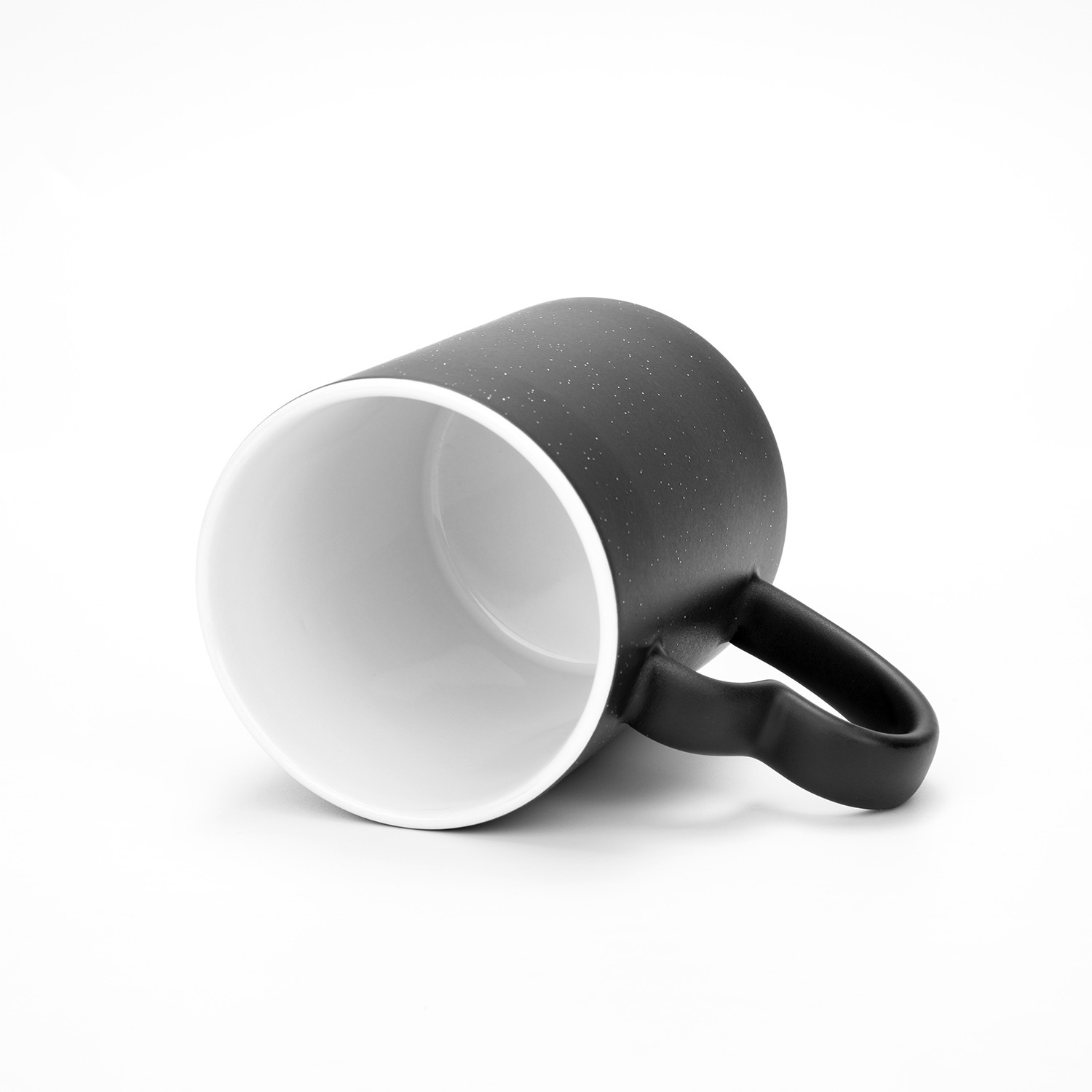 Matte Glitter Color-Changing Black Magic Mug - Print On Demand | HugePOD-6