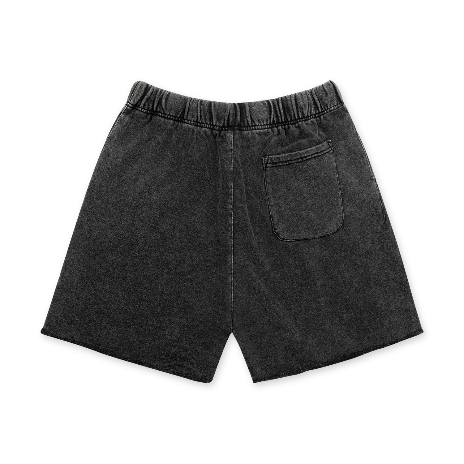Streetwear Unisex Raw Edge Vintage Stone Wash Shorts - Print On Demand | HugePOD-2