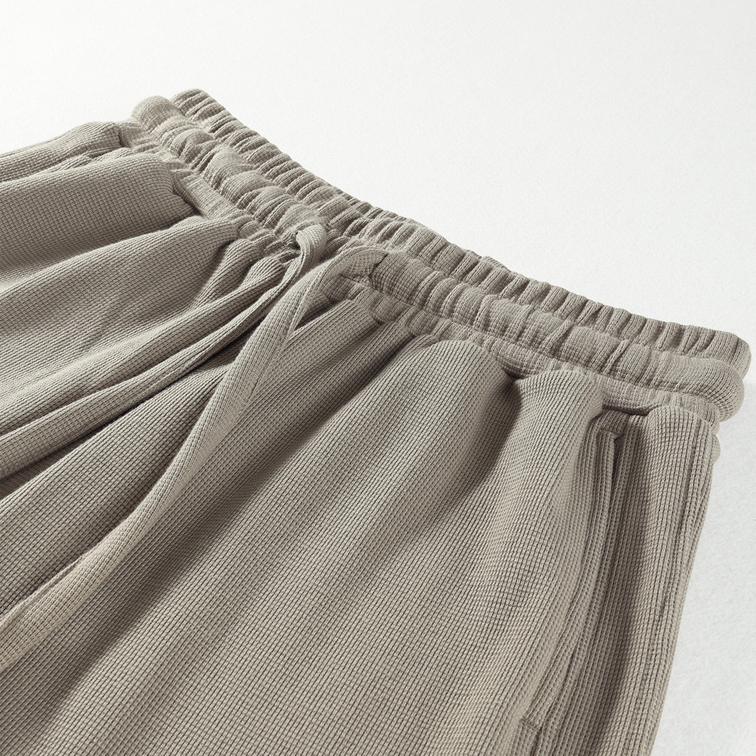 Streetwear 330G Heavyweight Loose-Fit Diamond Waffle Stitch Fabric Shorts - Print On Demand | HugePOD-13