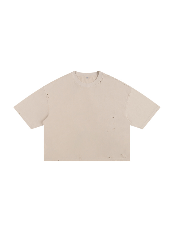 Classic Frayed Boxy Tee - 250 GSM