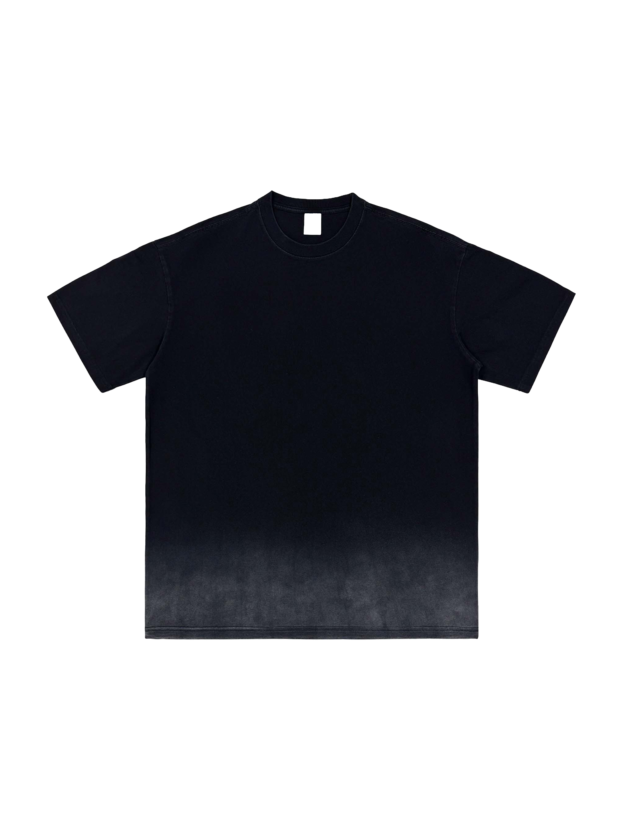 Black Vintage Washed Gradient T-Shirt - 250 GSM - Thumbnail Image