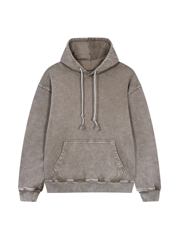 Effortless Athleisure Heavyweight Pure Cotton Classic Snow Washed Hoodie