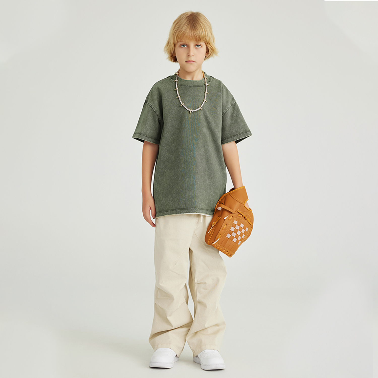 Streetwear Kids American Vintage Washed 100% Cotton T-Shirt - Print On Demand | HugePOD-4