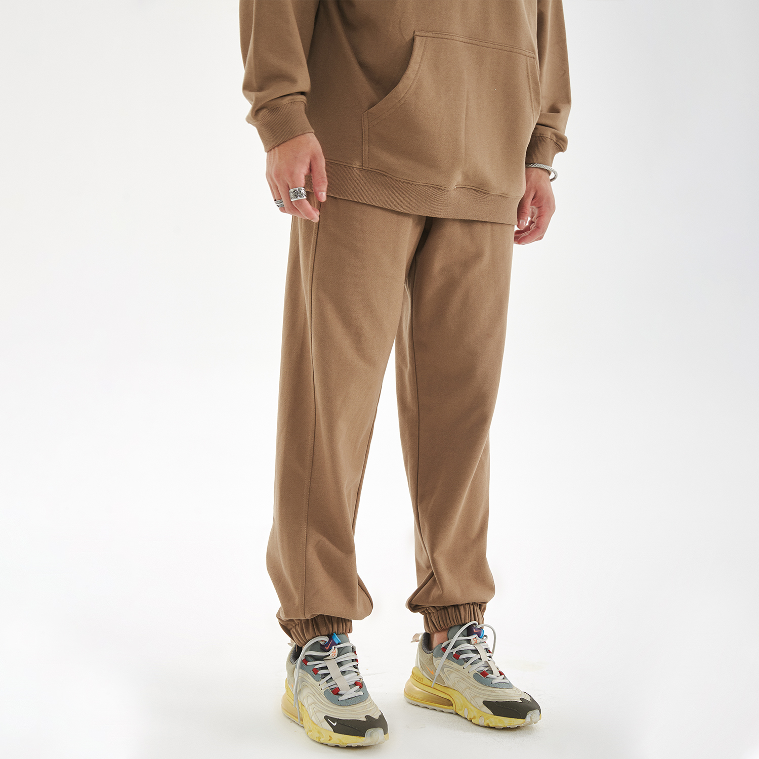 Streetwear Unisex Zipper Split Hem Joggers - Print On Demand | HugePOD-10
