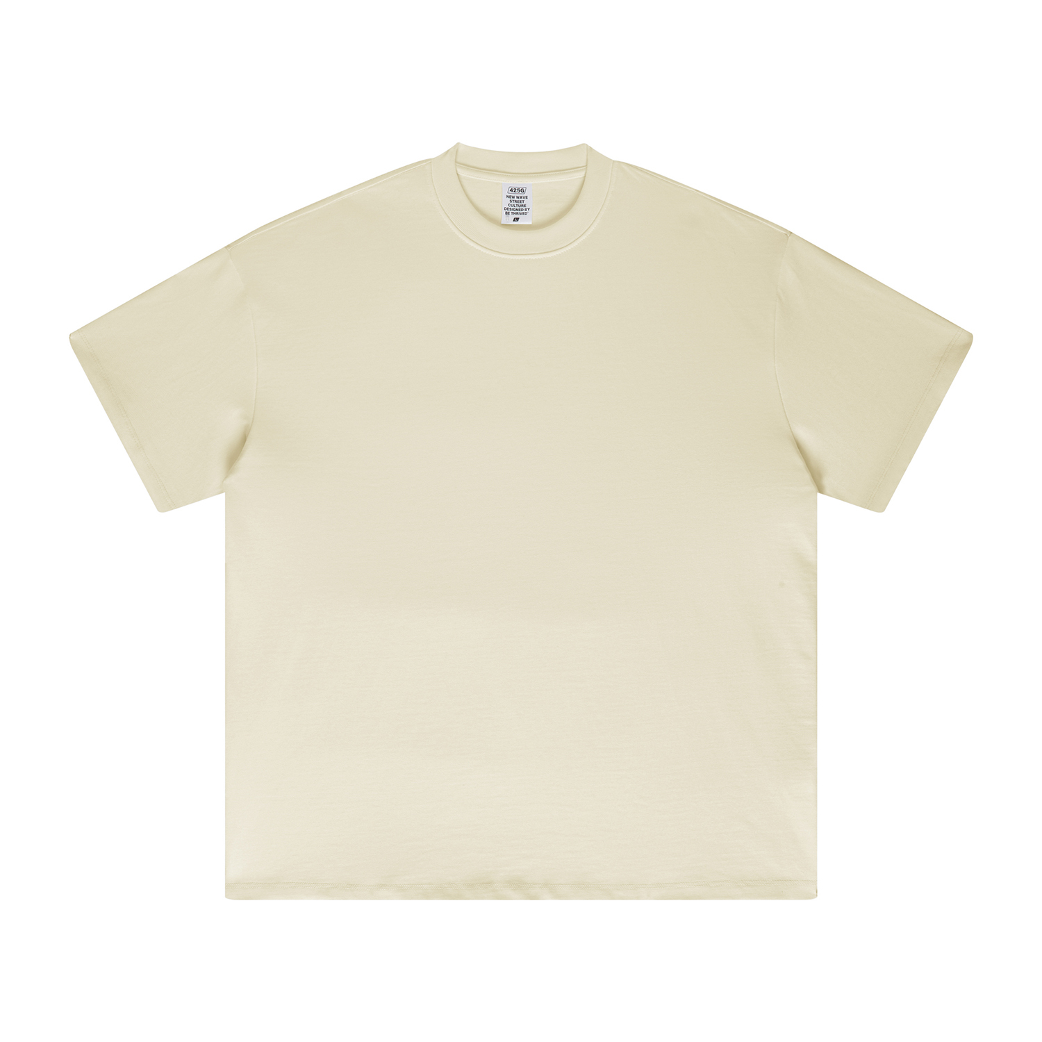 Streetwear Unisex 425g Heavyweight Solid Color Drop-shoulder Loose T Shirt | HugePOD-14