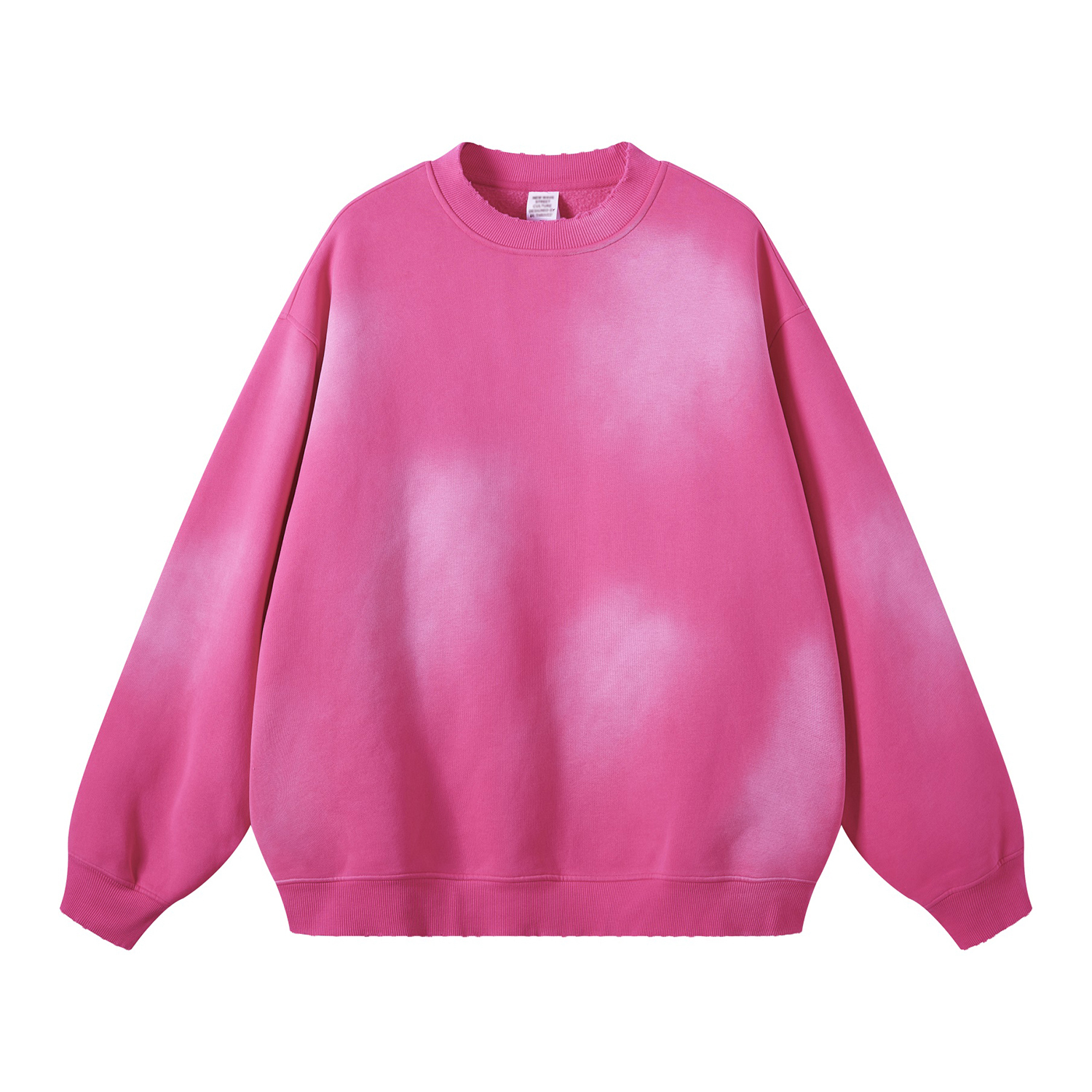 Streetwear Monkey Washed Dyed Fleece Pullover | Dropshipping-8