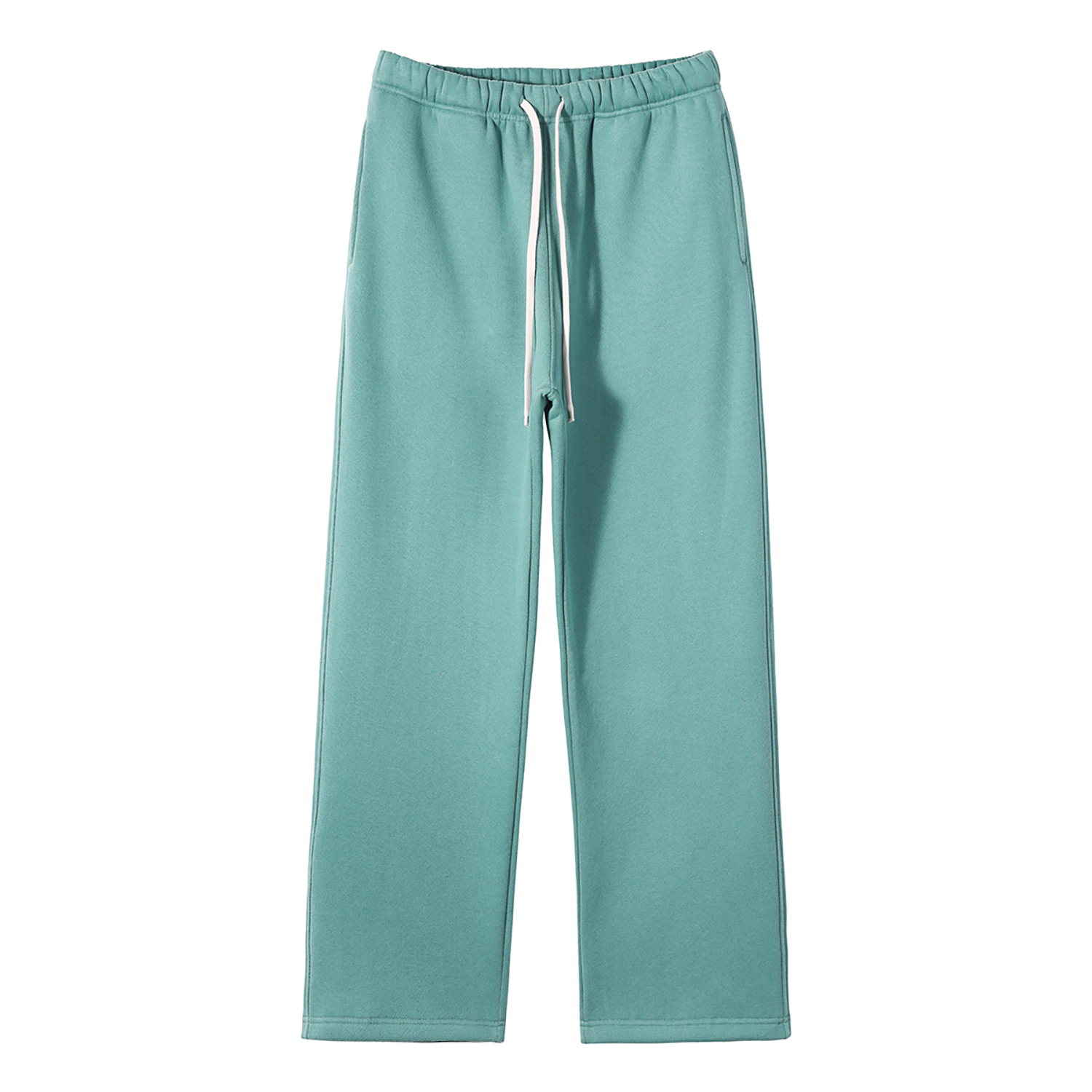 Streetwear Unisex Solid Color Fleece Straight Leg Pants - Print On Demand | HugePOD-13
