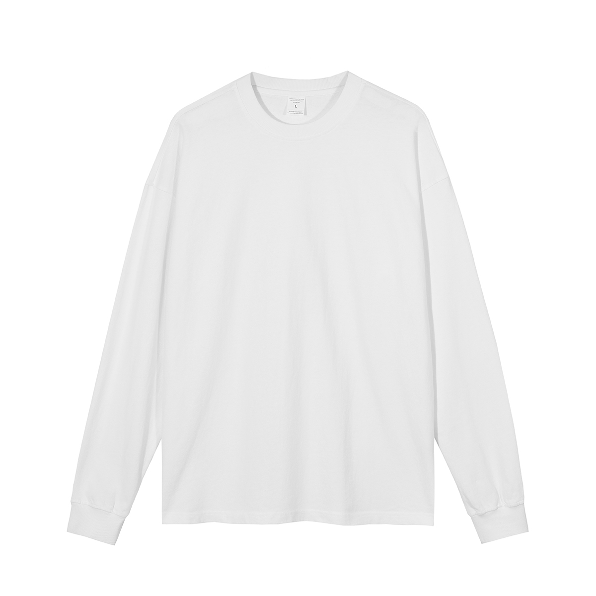 Streetwear Unisex Drop Shoulder Stone Wash Long Sleeve Tee - Print On Demand | HugePOD-6