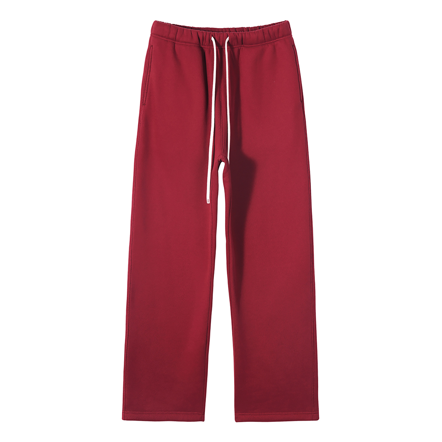 Streetwear Unisex Solid Color Fleece Straight Leg Pants - Print On Demand | HugePOD-22