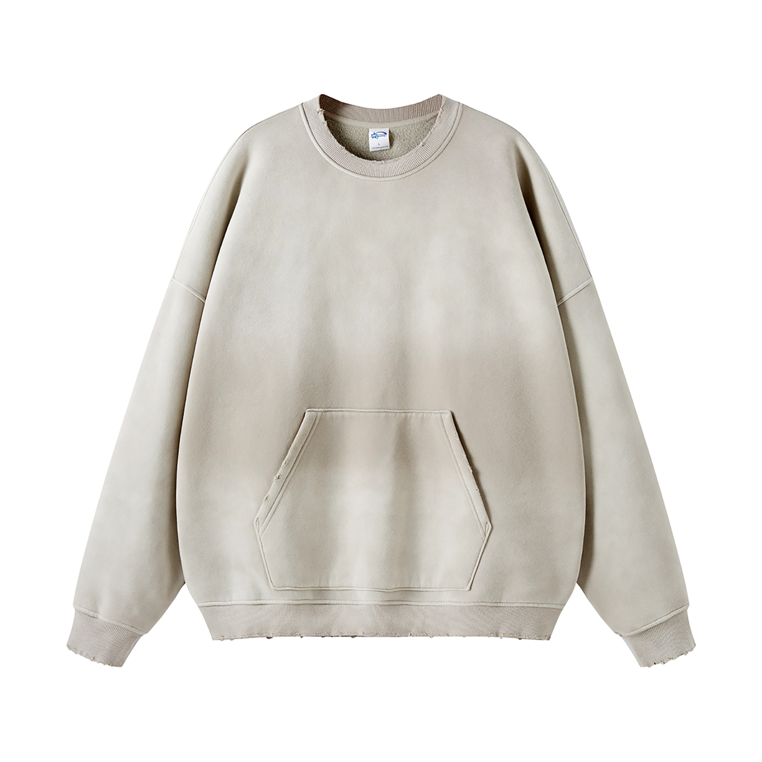 Streetwear Colored Gradient Washed Effect Pullover - Print On Demand-16