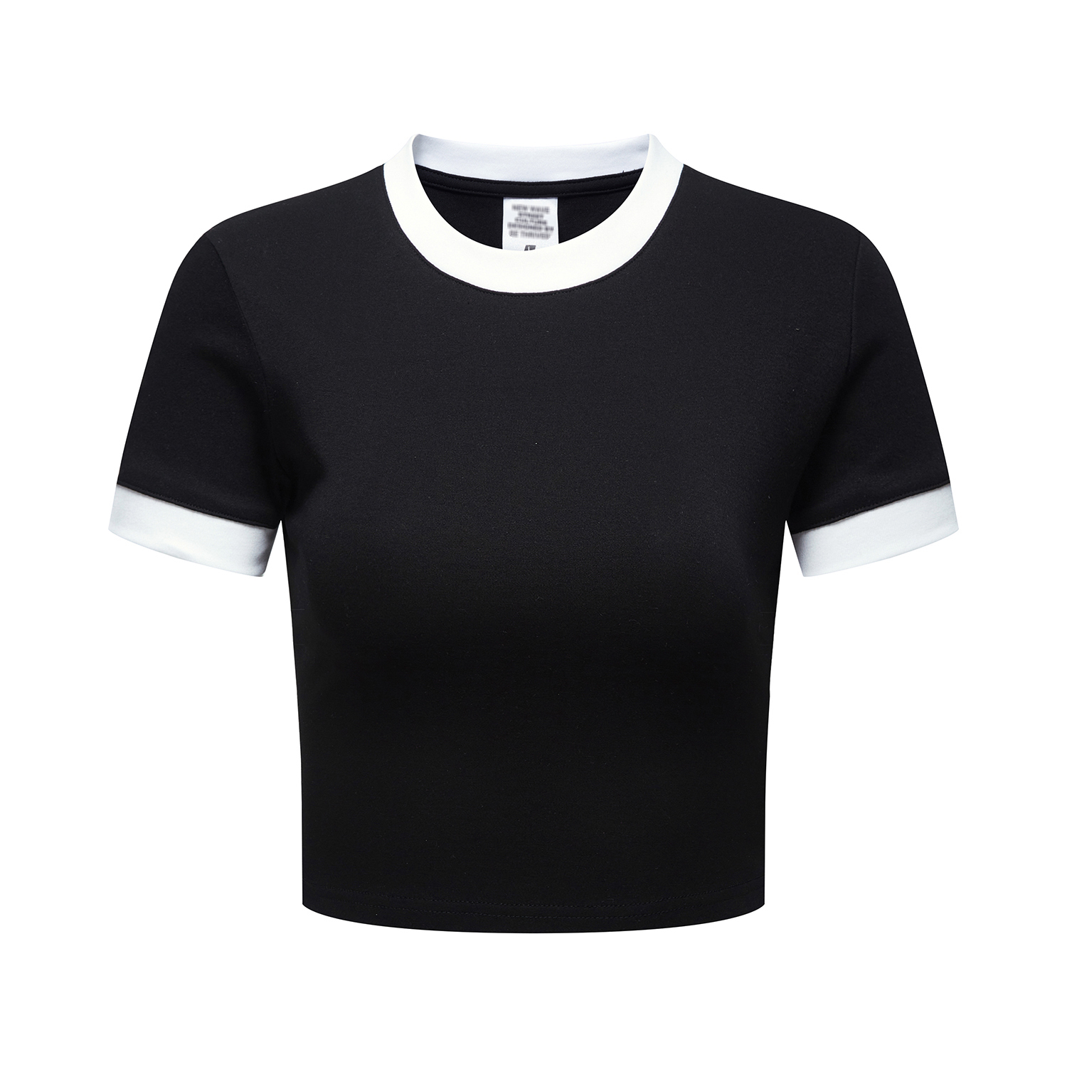 Streetwear Women's Vintage Color-Block Fitted Cropped Tee - Print On Demand | HugePOD-4