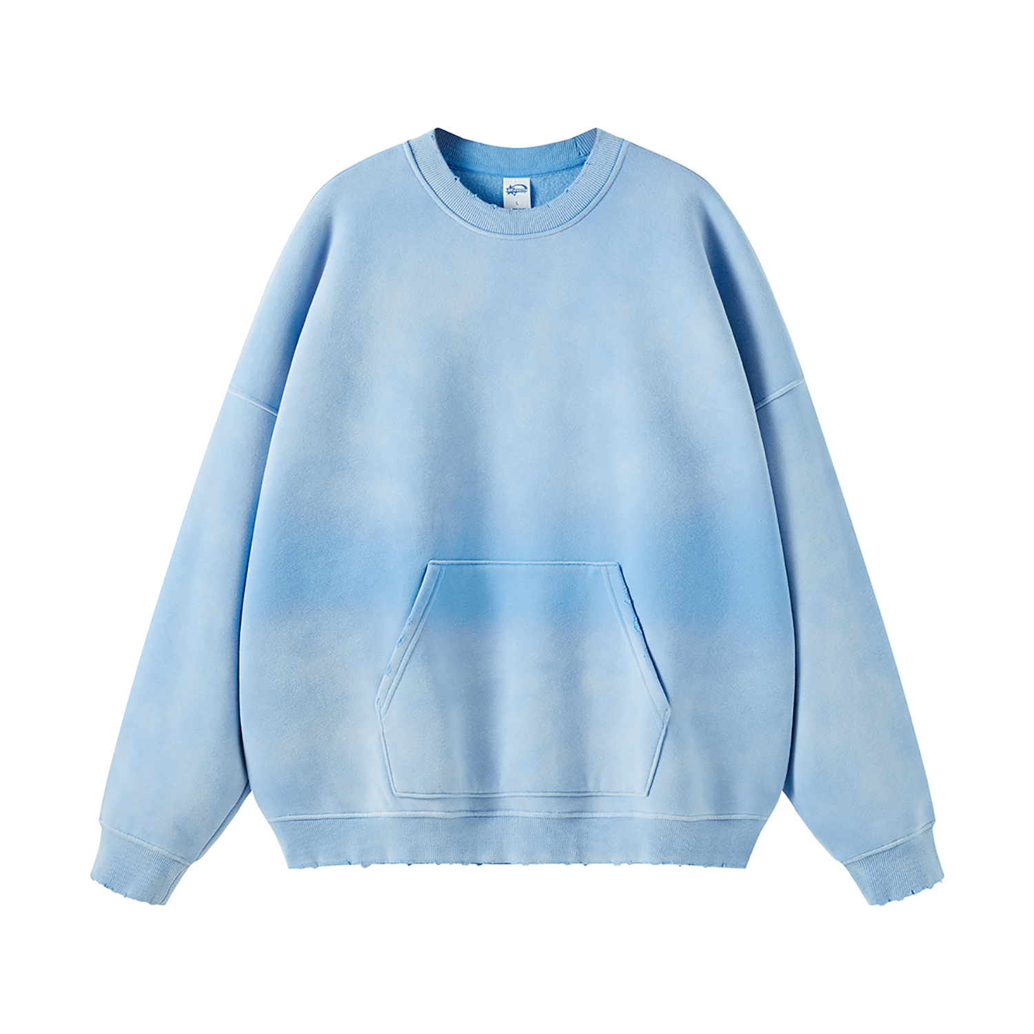 Streetwear Colored Gradient Washed Effect Pullover - Print On Demand-20
