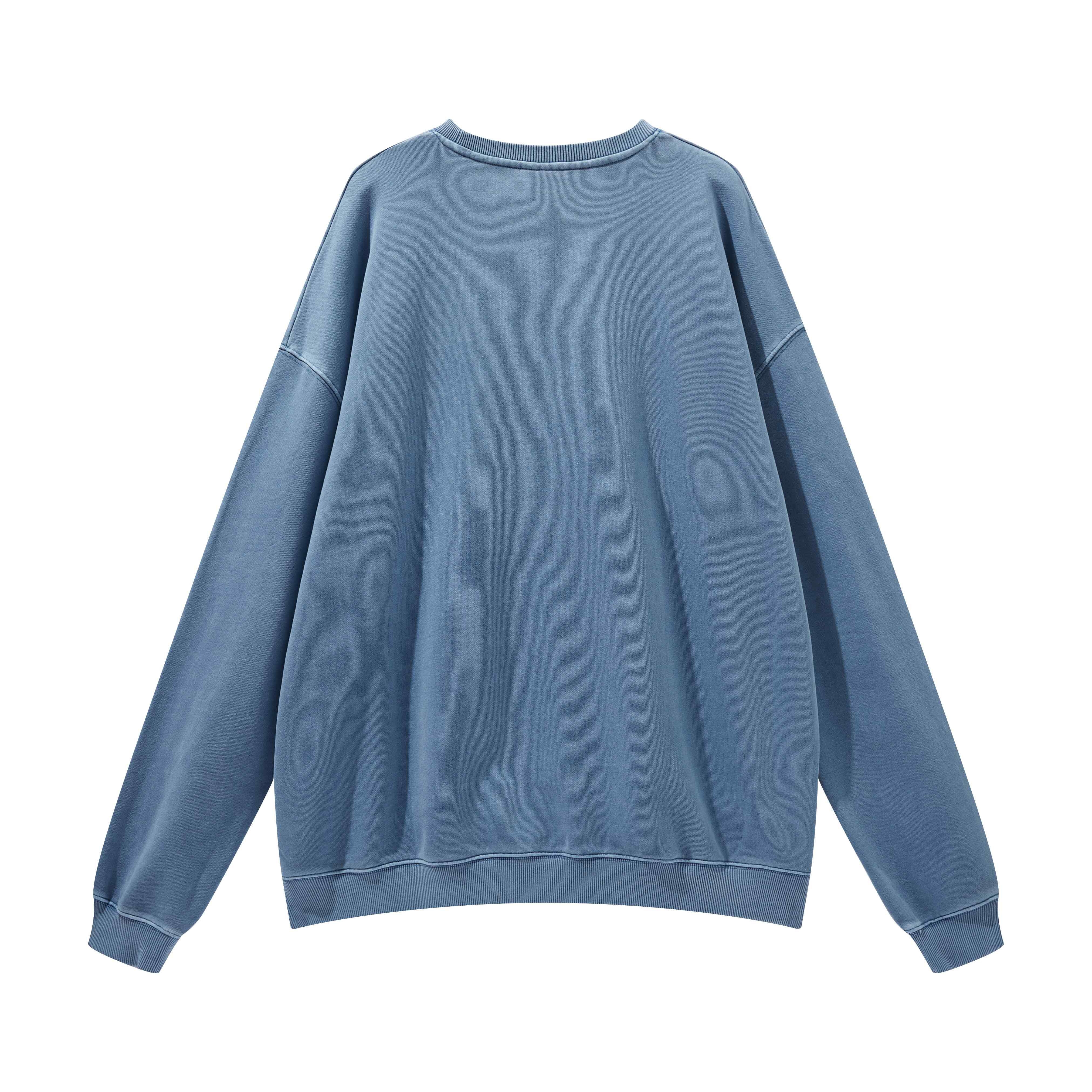 Custom Streetwear Unisex Split Hem Washed Pullover - Print On Demand | HugePOD-8