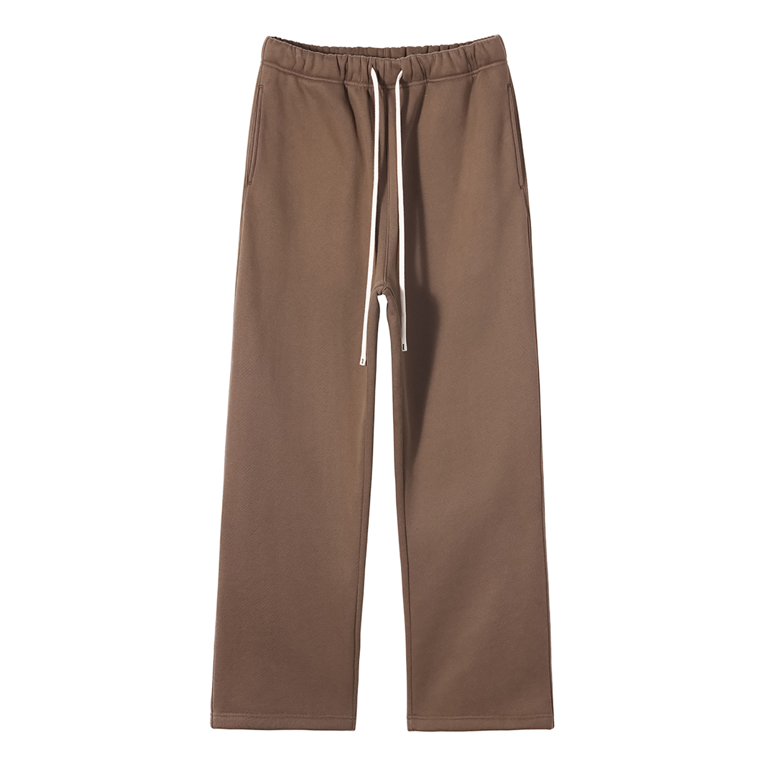 Streetwear Unisex Solid Color Fleece Straight Leg Pants - Print On Demand | HugePOD-20