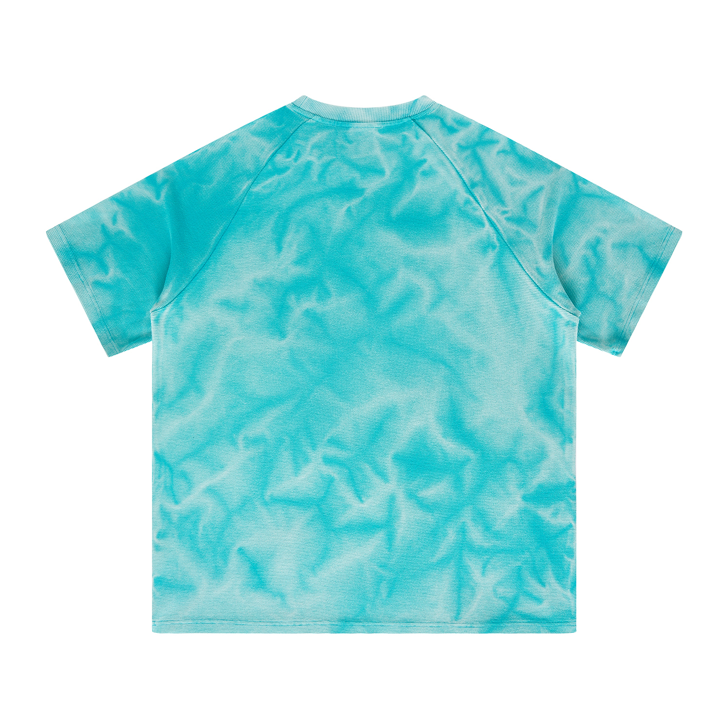 Streetwear 365G Heavyweight Water Ripple Washed  Drop Shoulder Waffle Fabric T-Shirt - Print On Demand | HugePOD-5