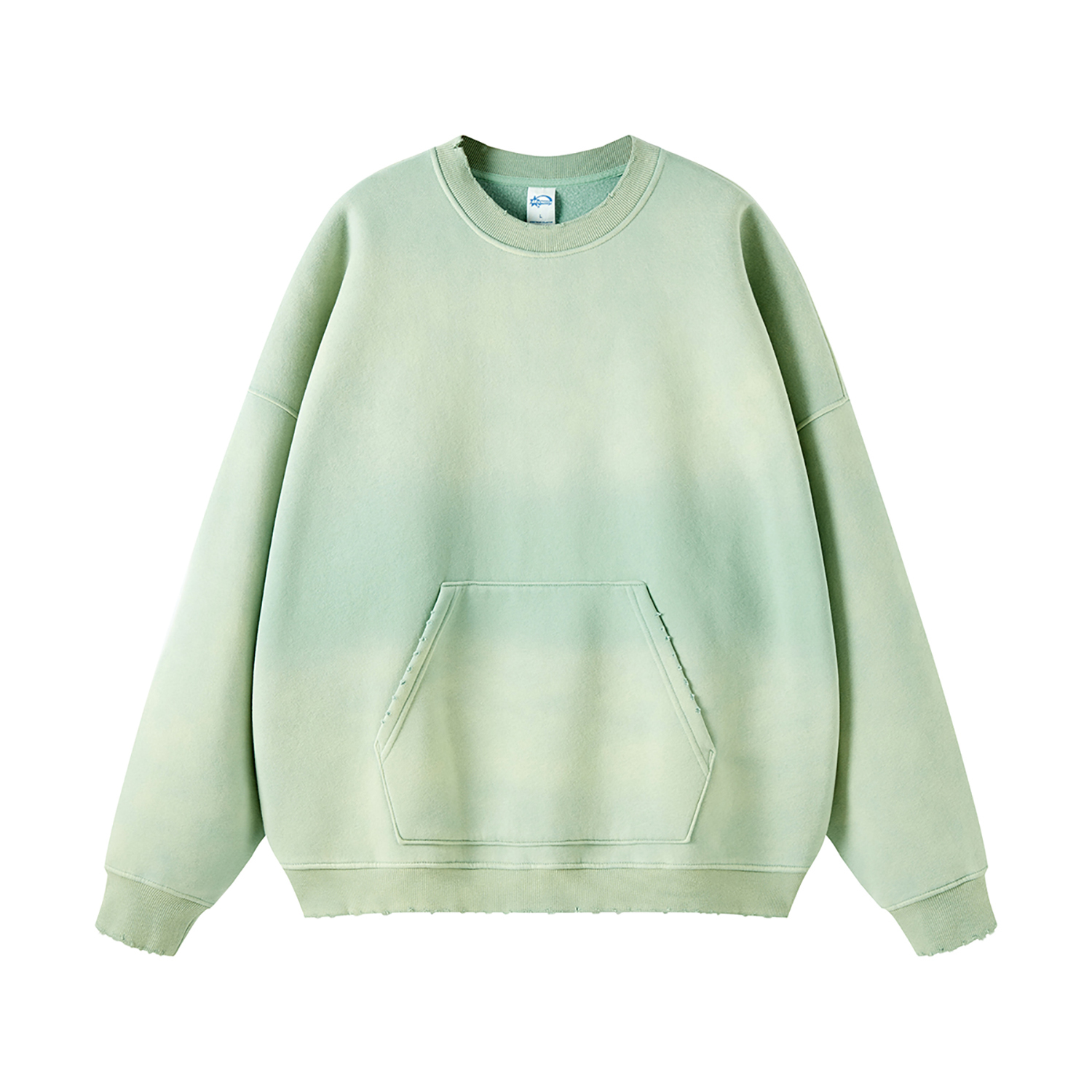 Streetwear Colored Gradient Washed Effect Pullover - Print On Demand-18
