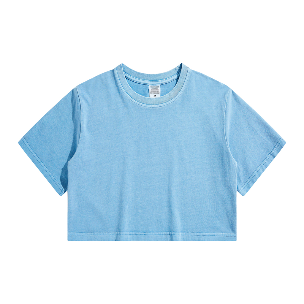Streetwear Women's Washed Crop Top - Print On Demand | HugePOD-8