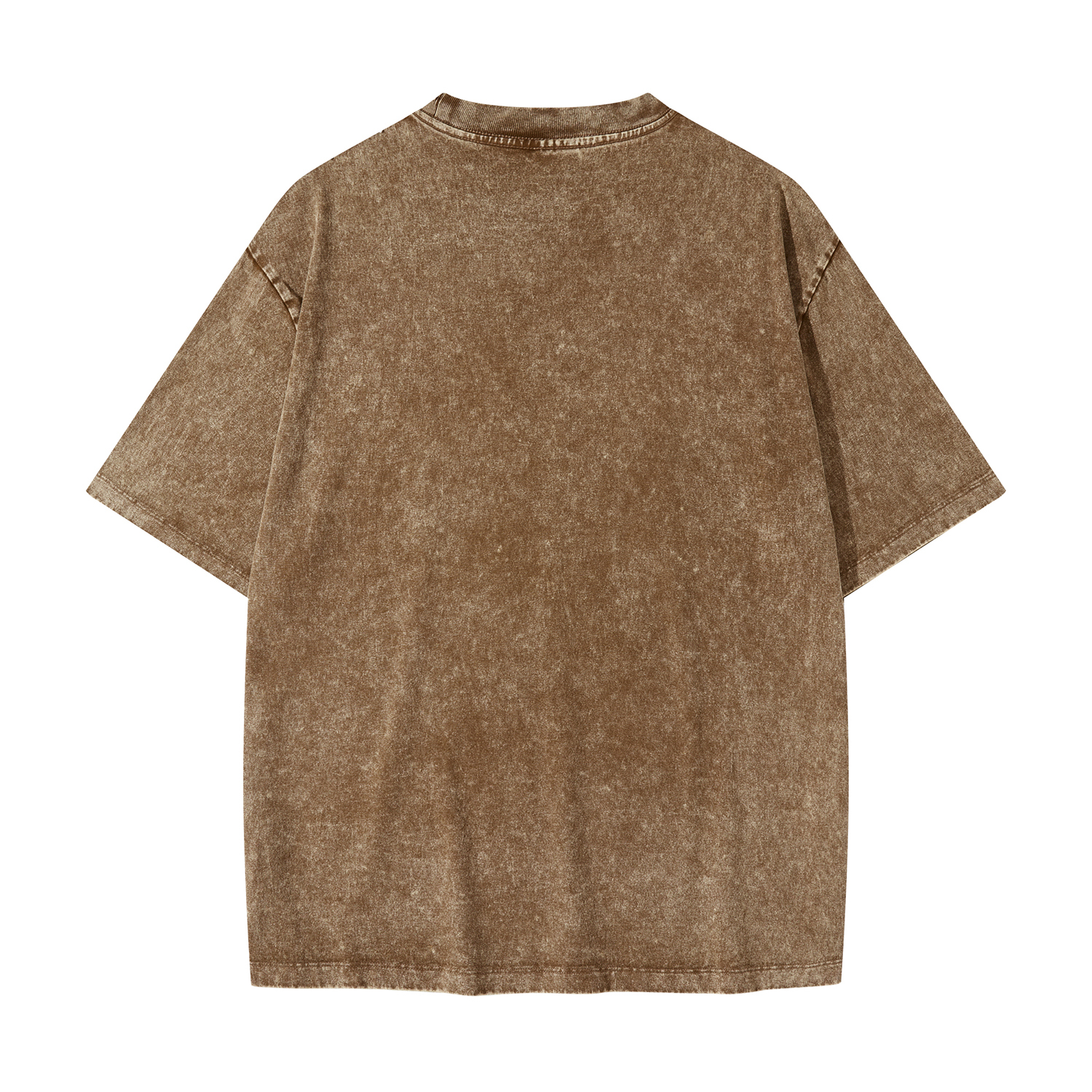 Streetwear American Vintage Waxed Dyed Washed Heavyweight 100% Cotton T-Shirt | HugePOD-13