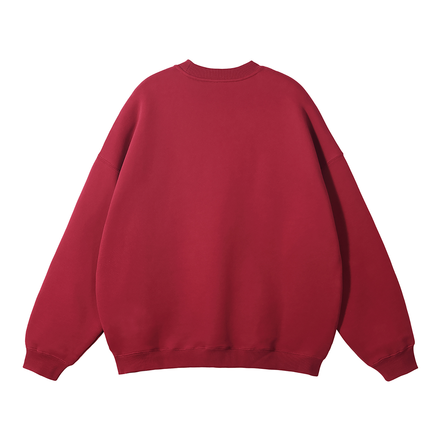 Streetwear Solid Color Fleece Pullover - Print On Demand-28