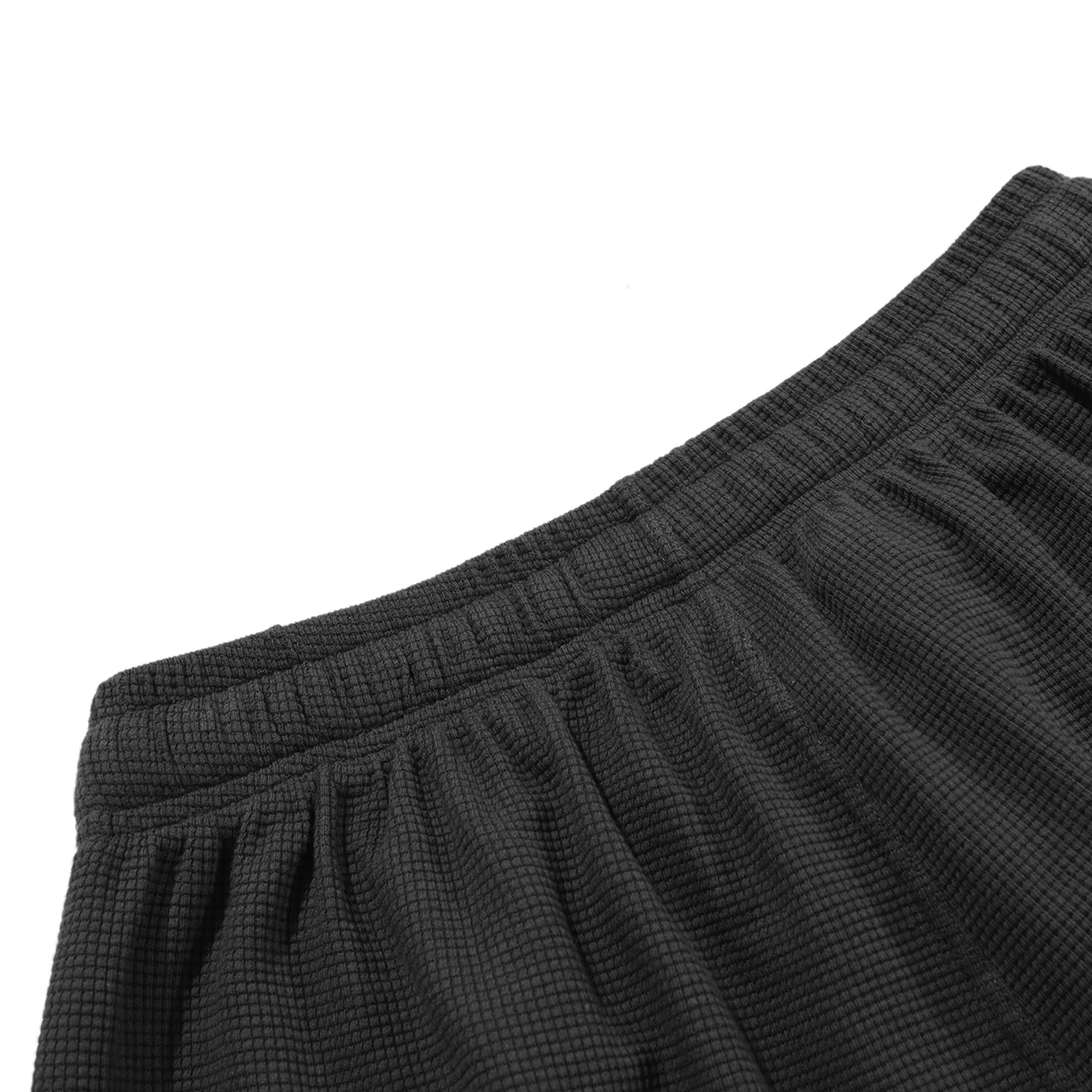 Streetwear Unisex Loose-Fit Waffle Stitch Fabric Shorts - Print On Demand | HugePOD-17