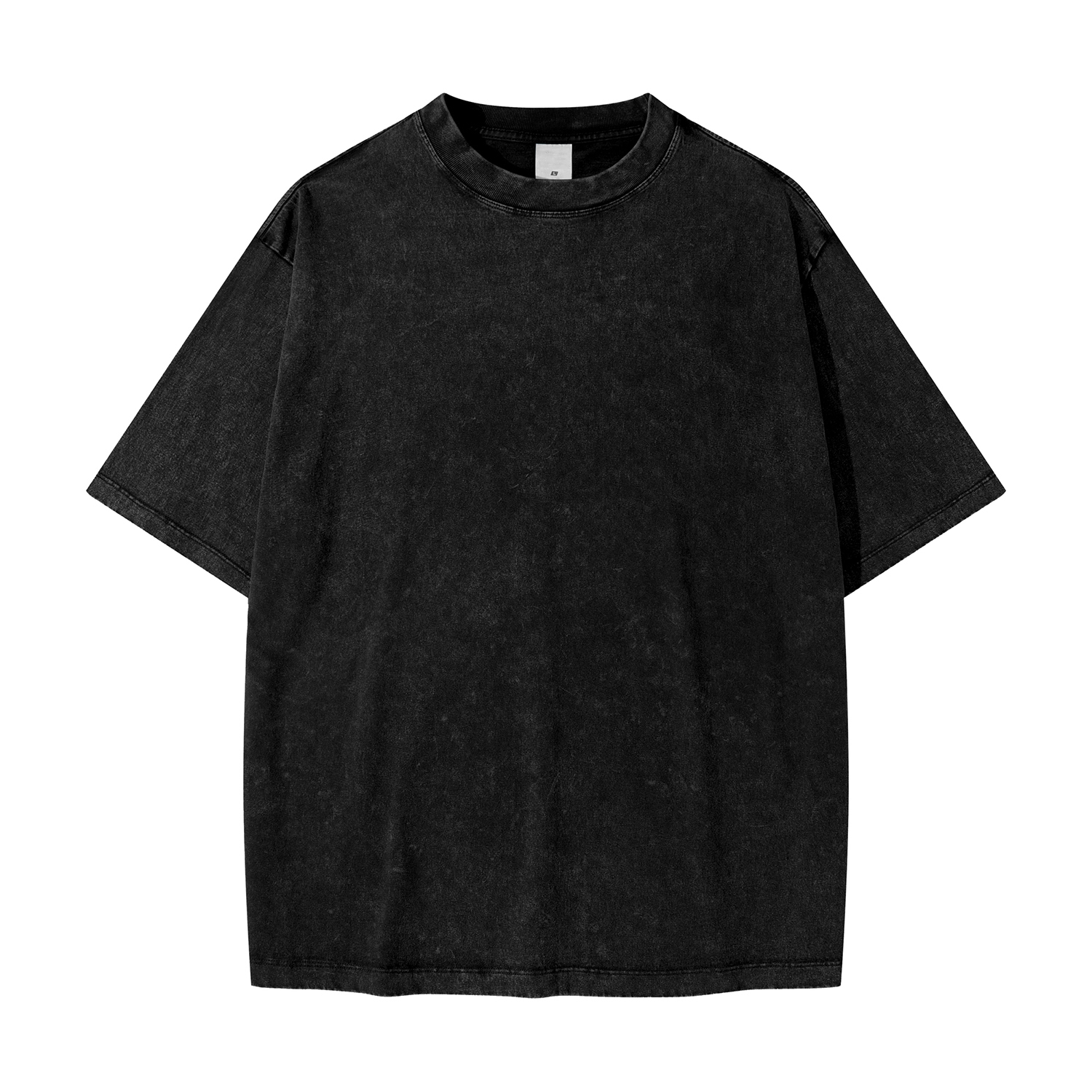 Streetwear American Vintage Waxed Dyed Washed Heavyweight 100% Cotton T-Shirt | HugePOD-19