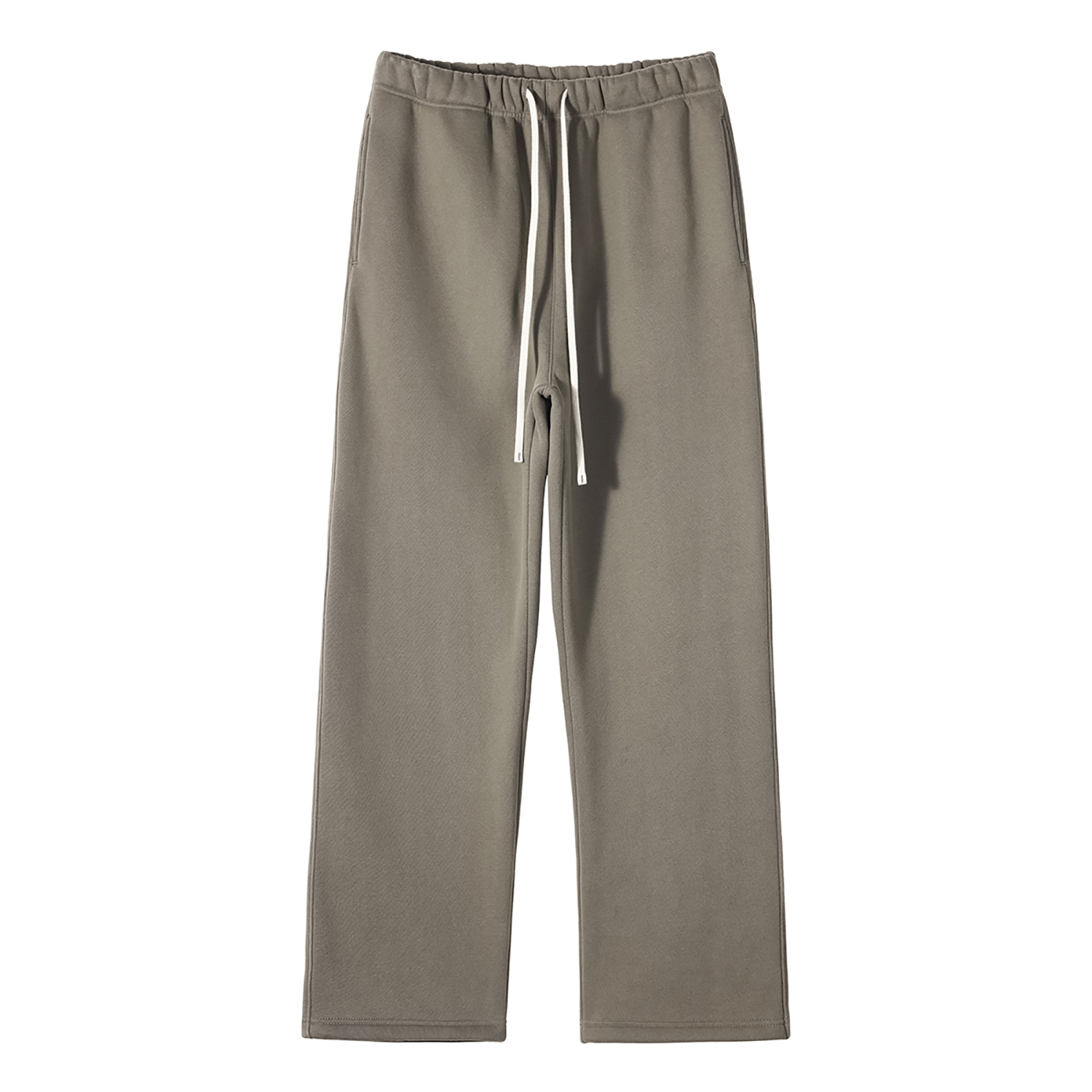 Streetwear Unisex Solid Color Fleece Straight Leg Pants - Print On Demand | HugePOD-18
