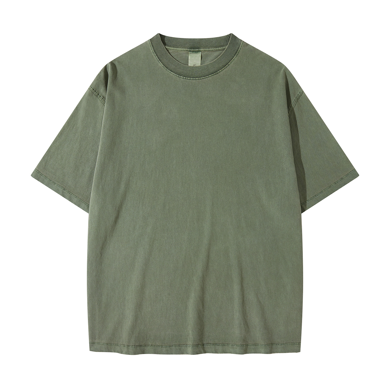 Streetwear Unisex Heavyweight Drop Shoulder Vintage Washed 100% Cotton T-Shirt - Print On Demand | HugePOD-12